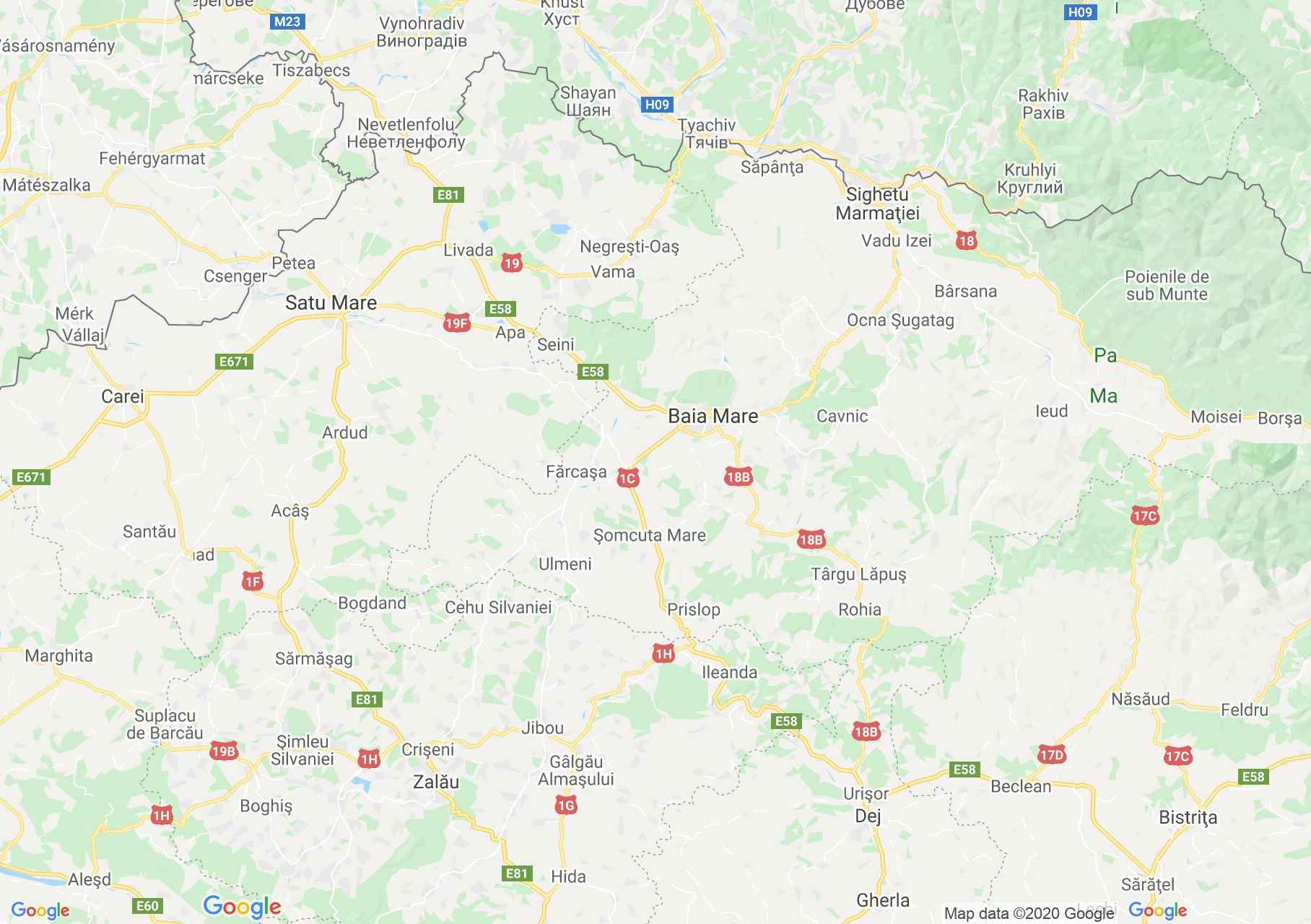 DJ109f: Ferești-Gâlgău, Harta turistică interactivă