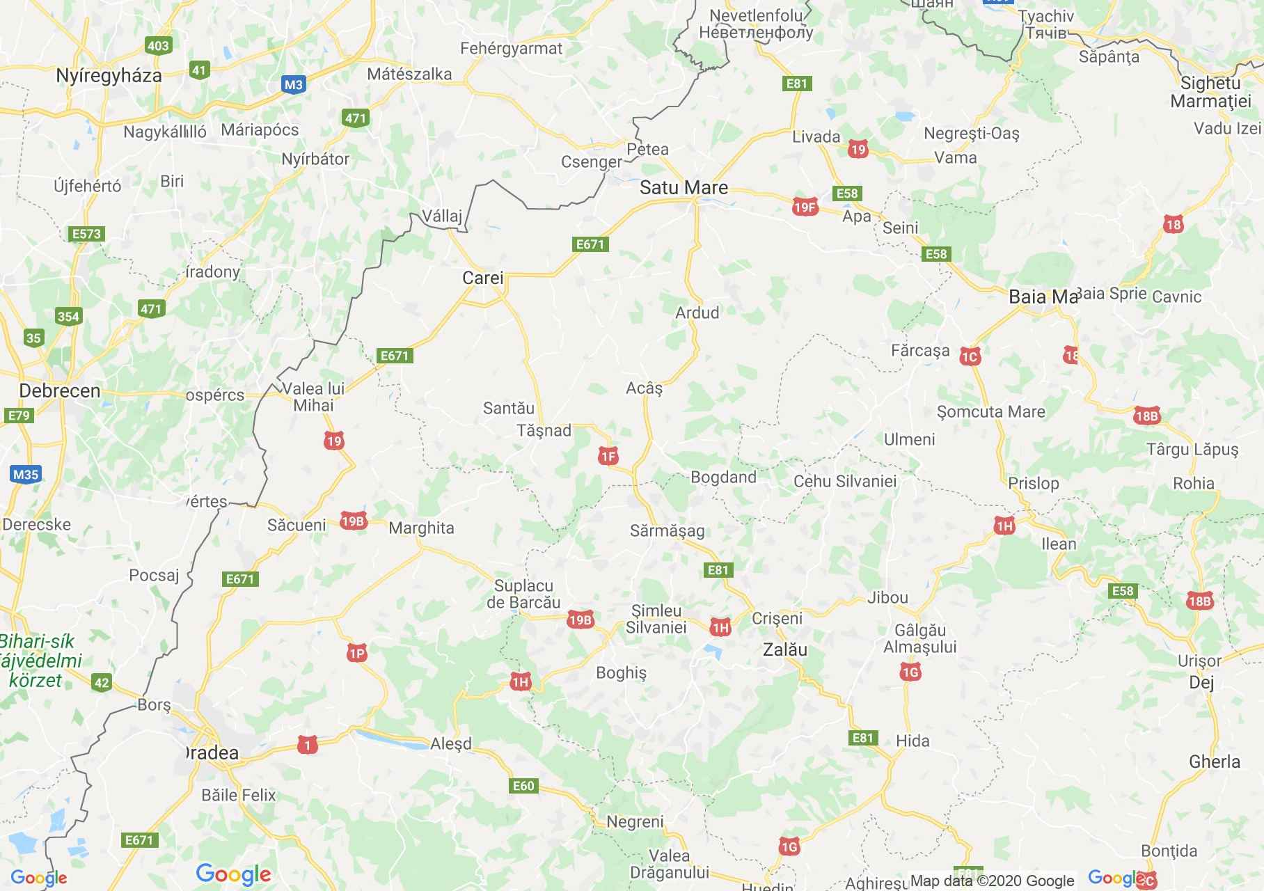 DN1f: Urziceni-Zalău, Harta turistică interactivă