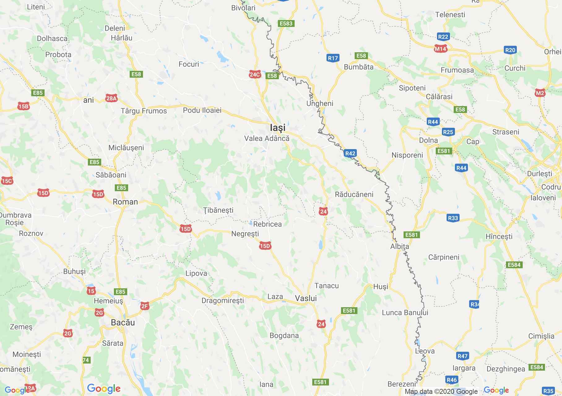 DN28/E583: Săbăoan-Iaşi-Sculeni-MO, Harta turistică interactivă