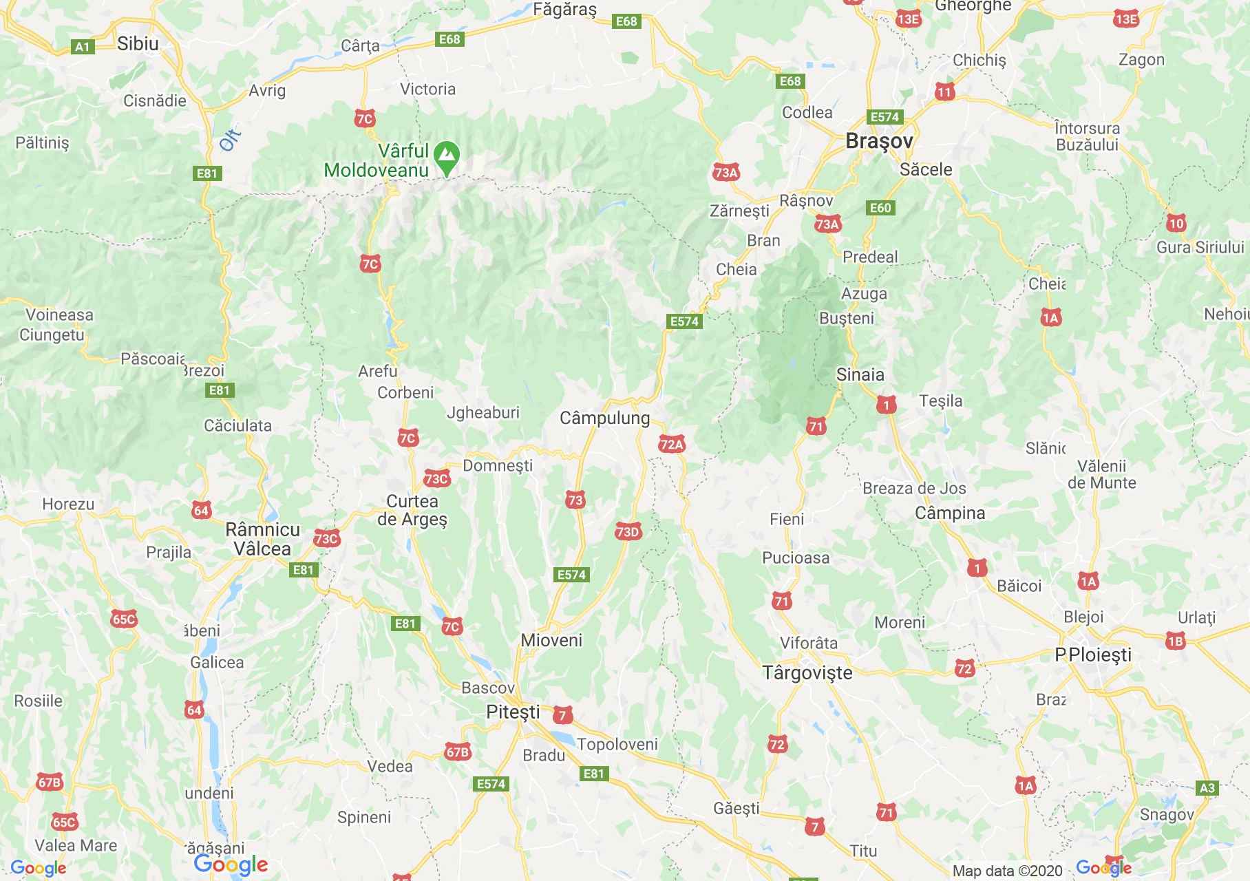 DN73: Braşov-Piteşti, Interactive tourist map