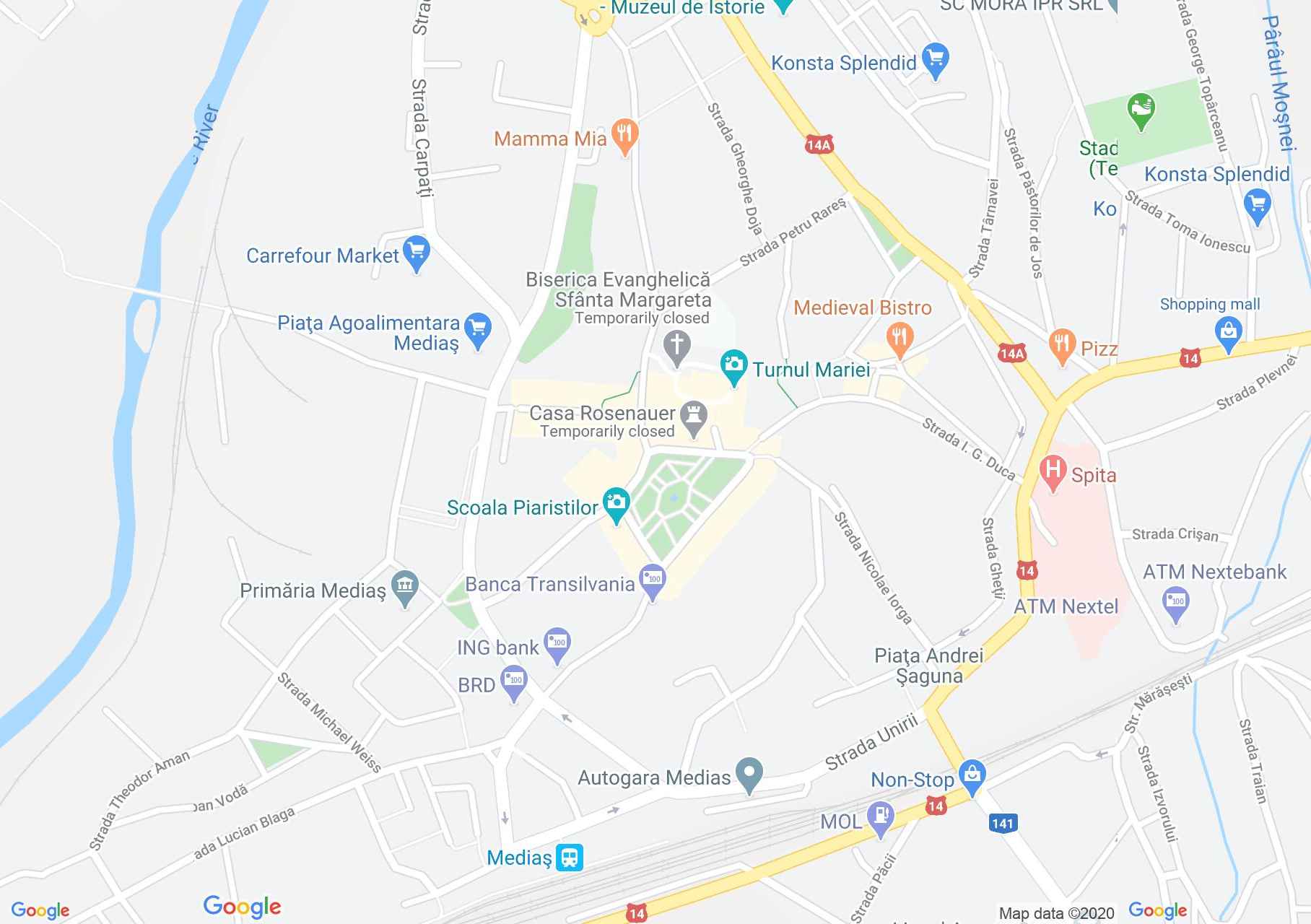 Medias center, Interactive tourist map