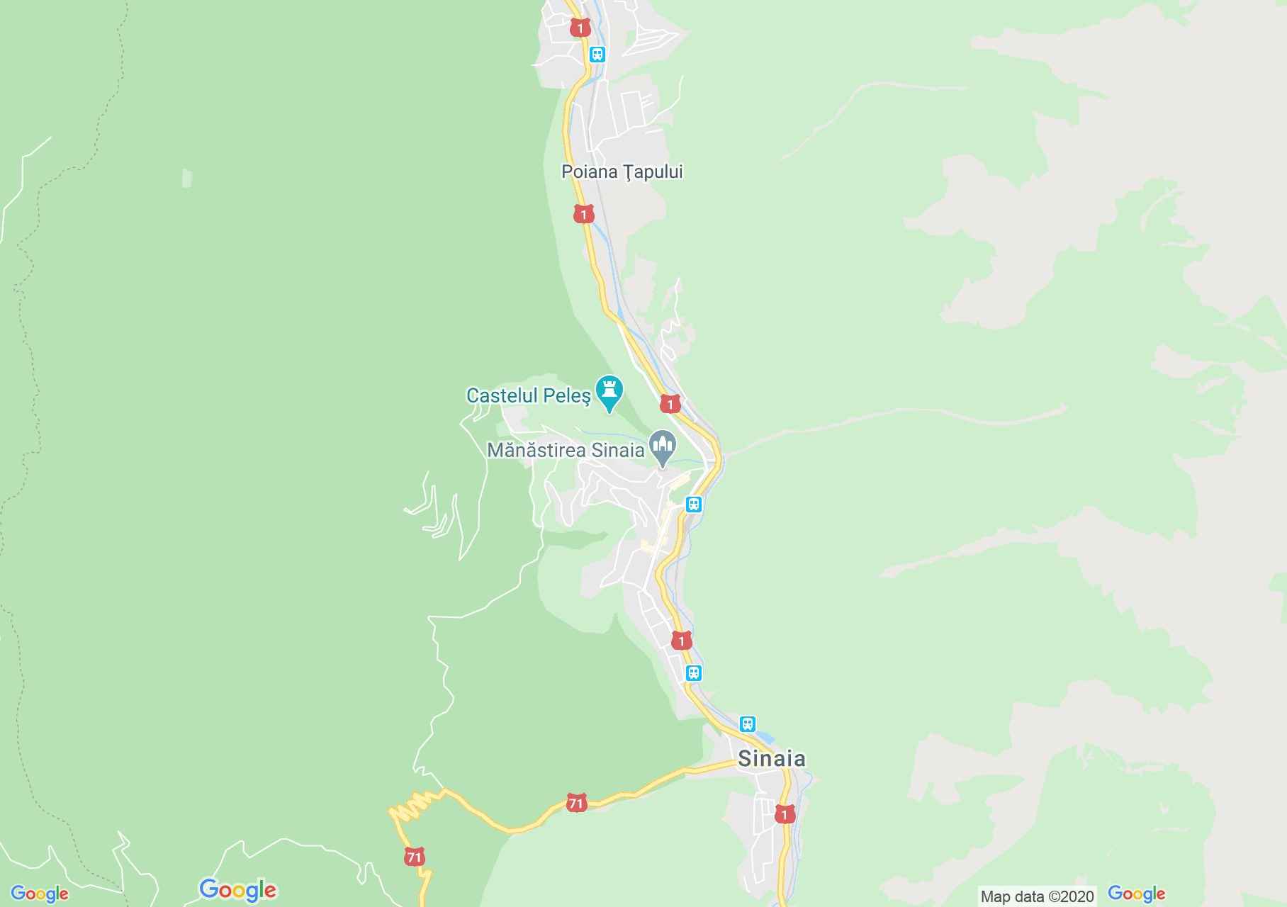 Sinaia interaktív turista térképe.