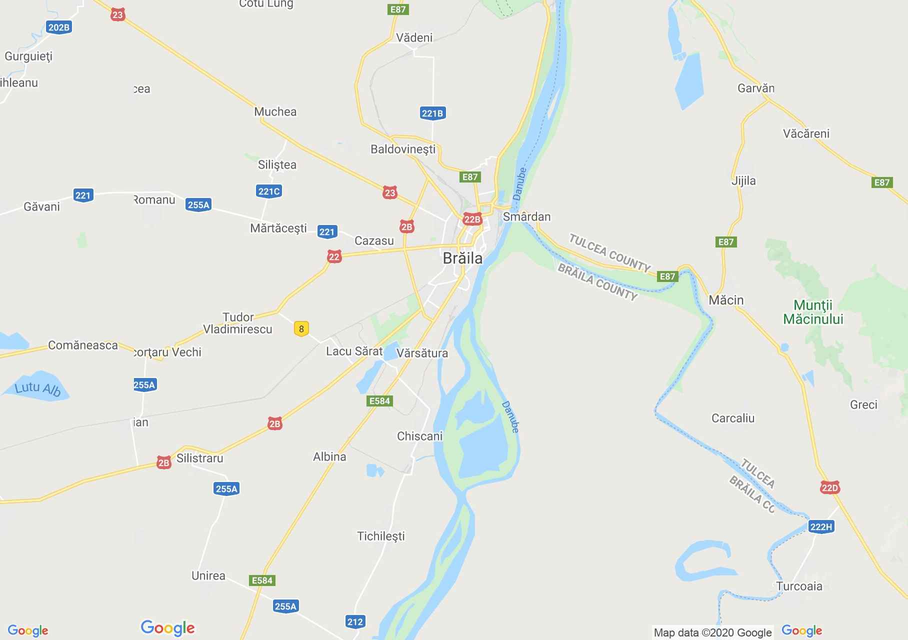 Brăila area, Interactive tourist map