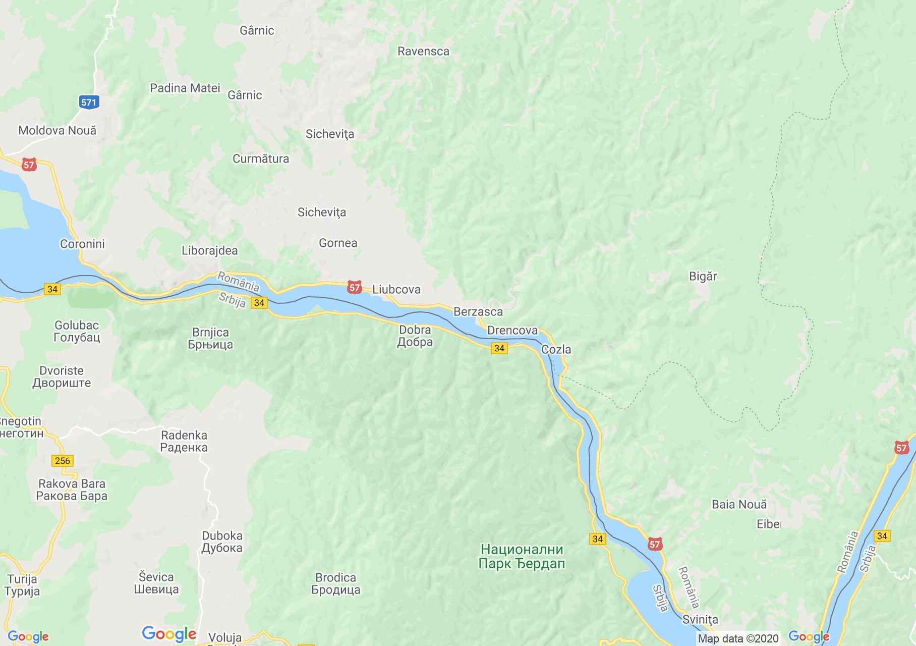 Drenkova-Alsólupkó interaktív turista térképe.