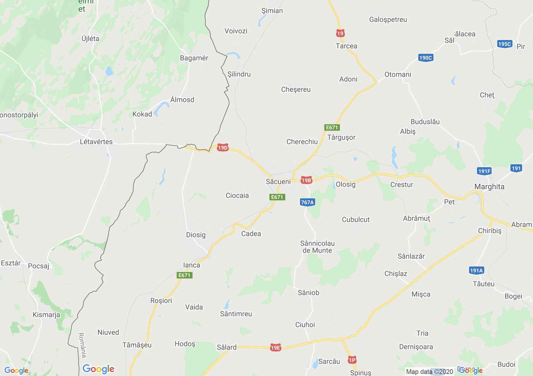 Săcuieni area, Interactive tourist map