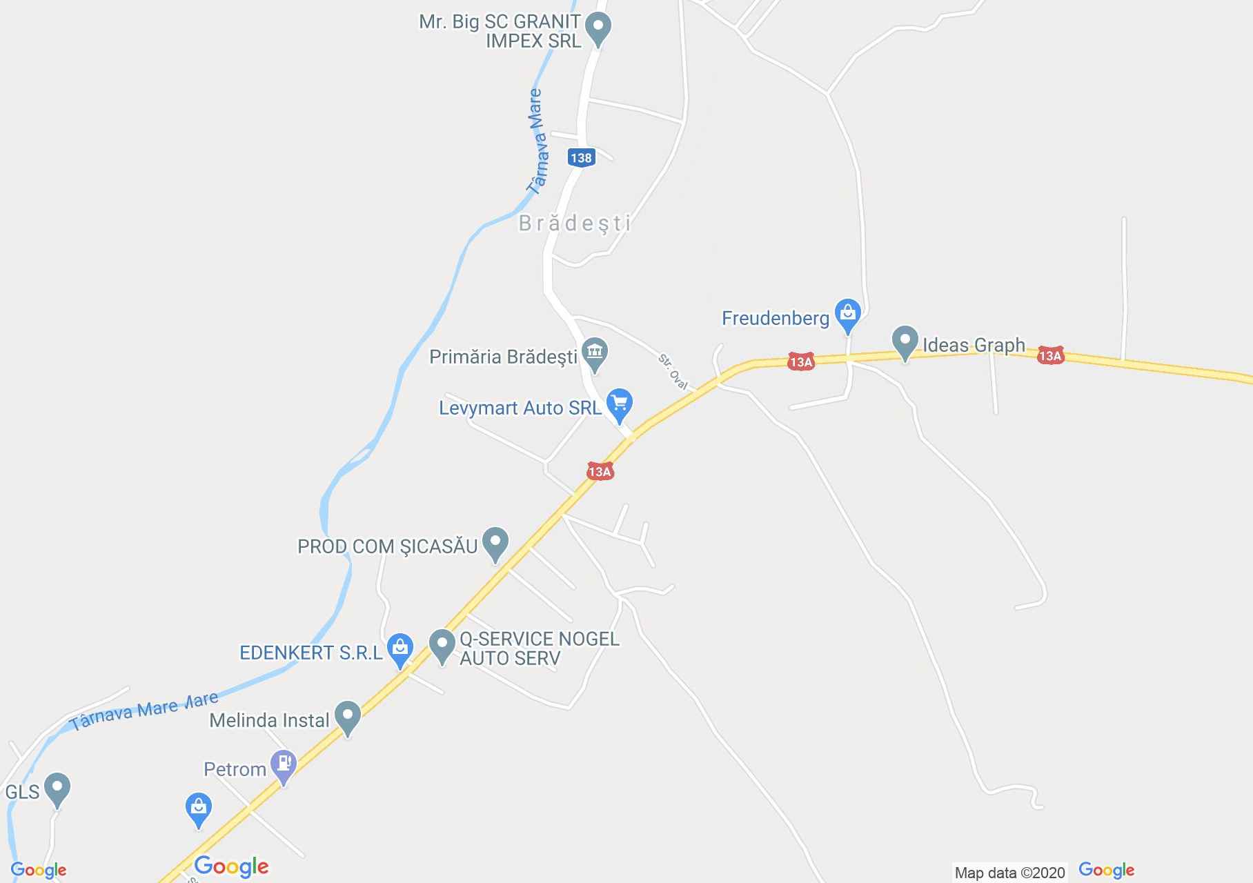 Brădeşti, Harta turistică interactivă