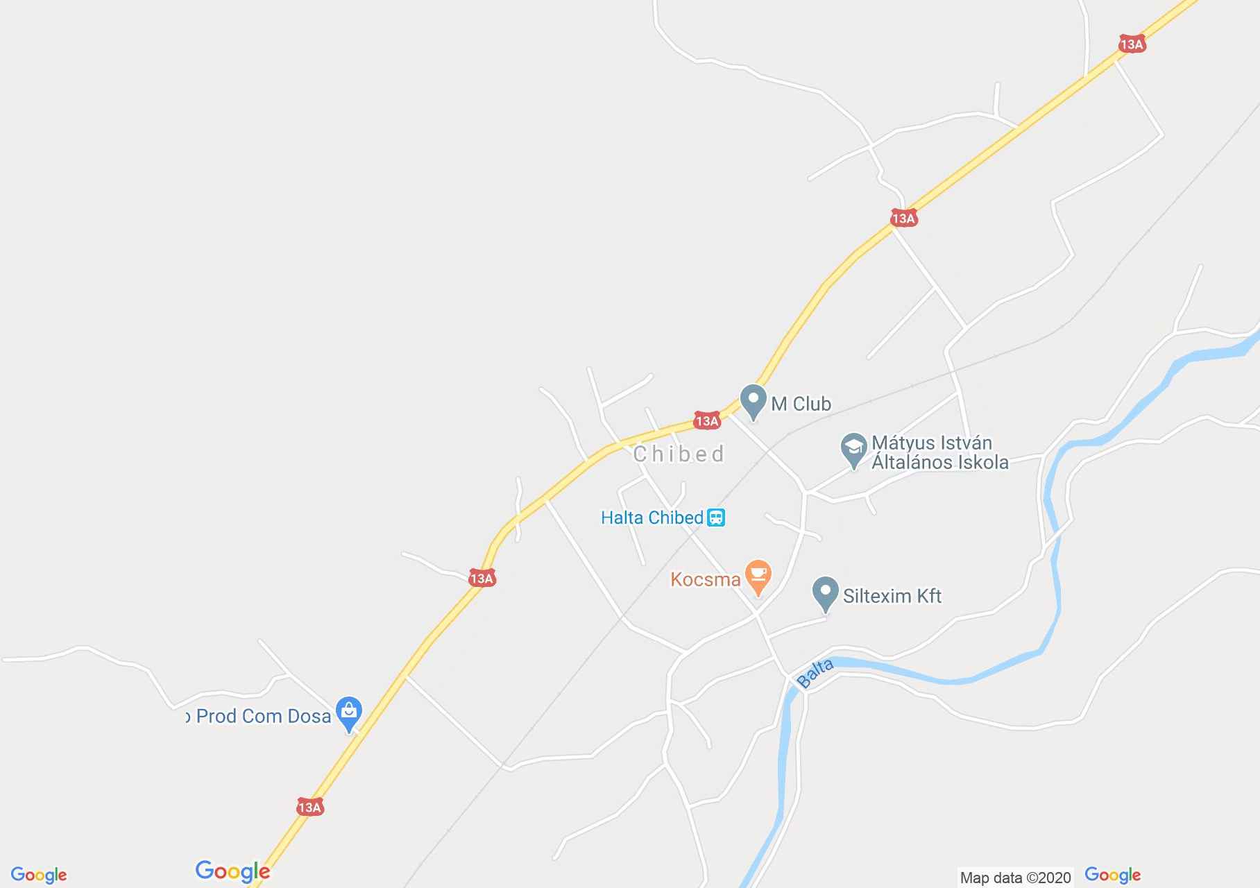 Kibéd interaktív turista térképe.