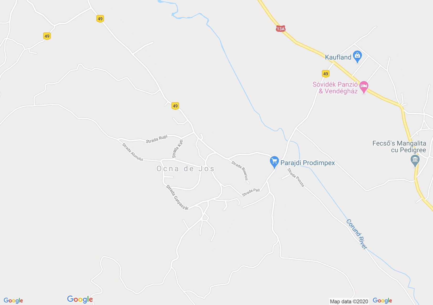 Ocna de Jos, Interactive tourist map