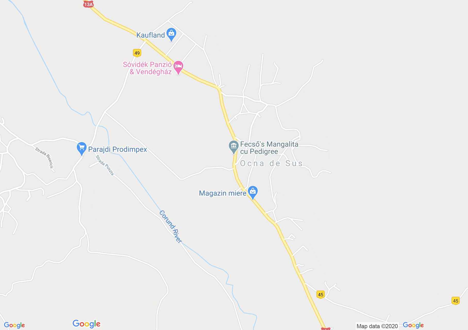 Ocna de Sus, Interactive tourist map