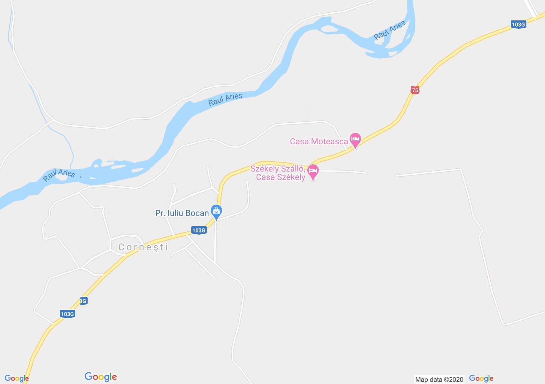 Corneşti, Harta turistică interactivă