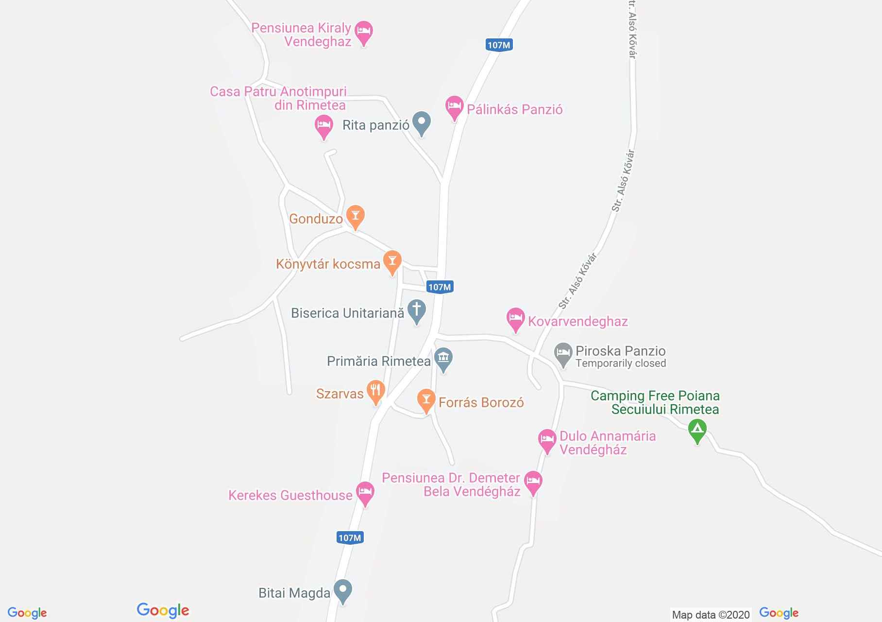 Torockó központja: (Központ) interaktív turista térképe.