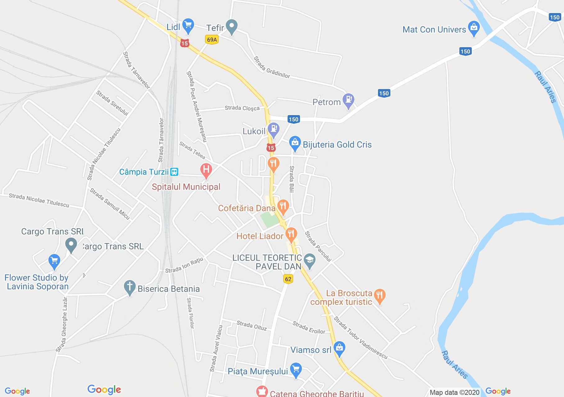Câmpia Turzii, Harta turistică interactivă