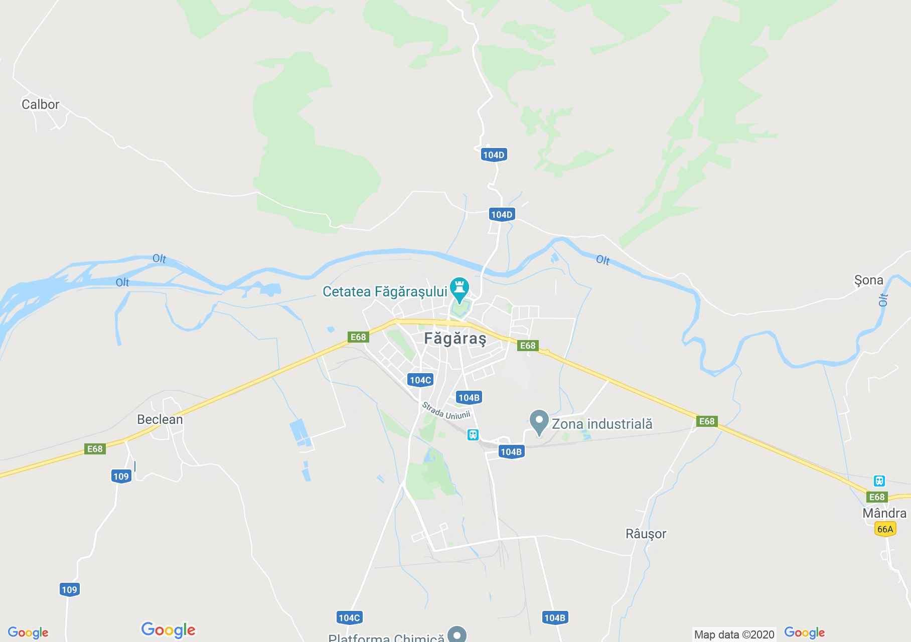 Fogaras interaktív turista térképe.