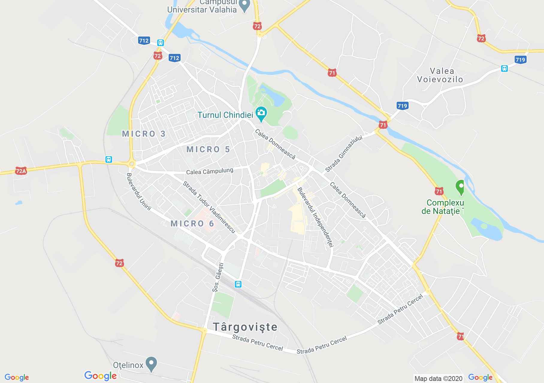 Târgovişte interaktív turista térképe.
