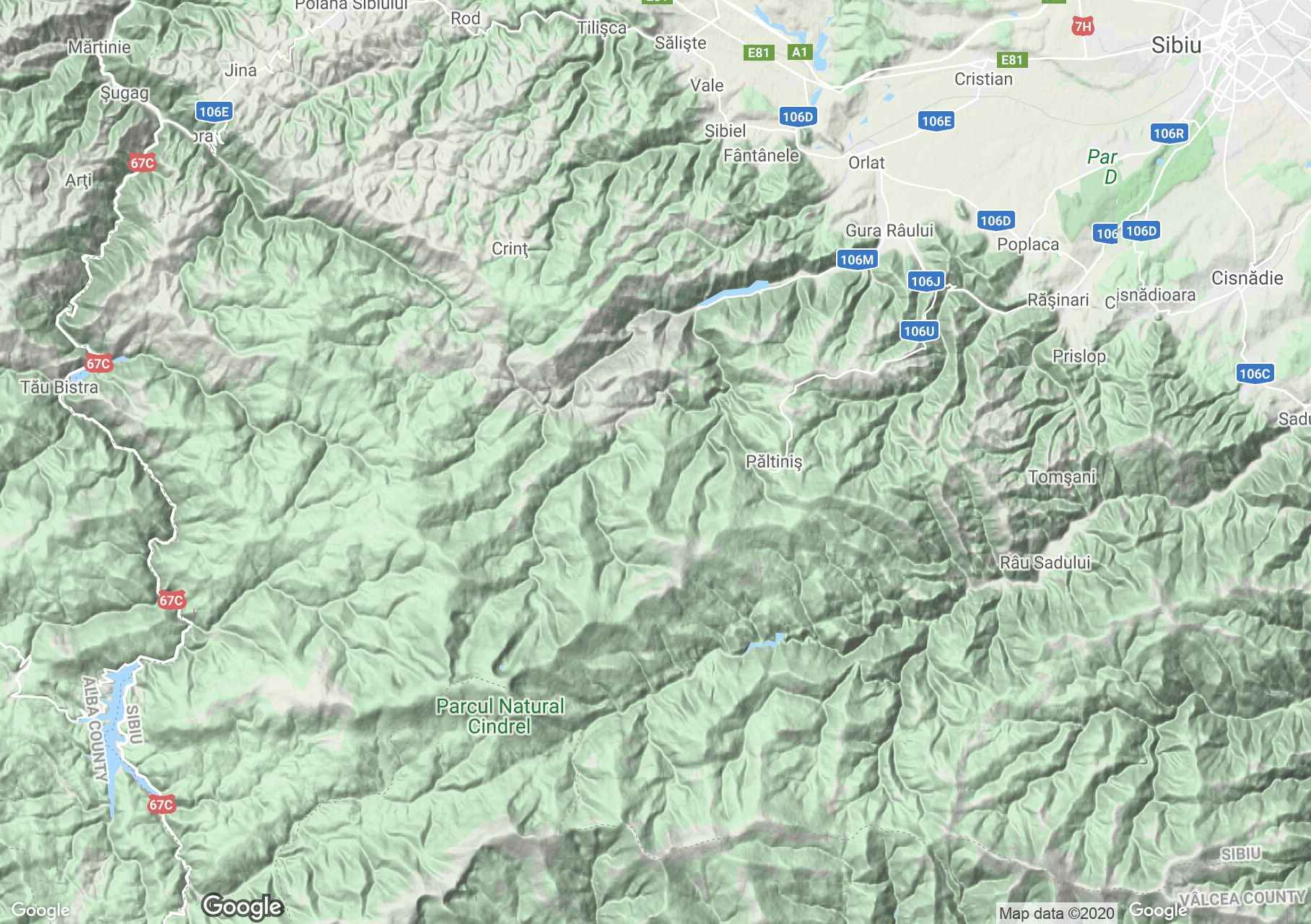 Szebeni-havasok interaktív turista térképe.