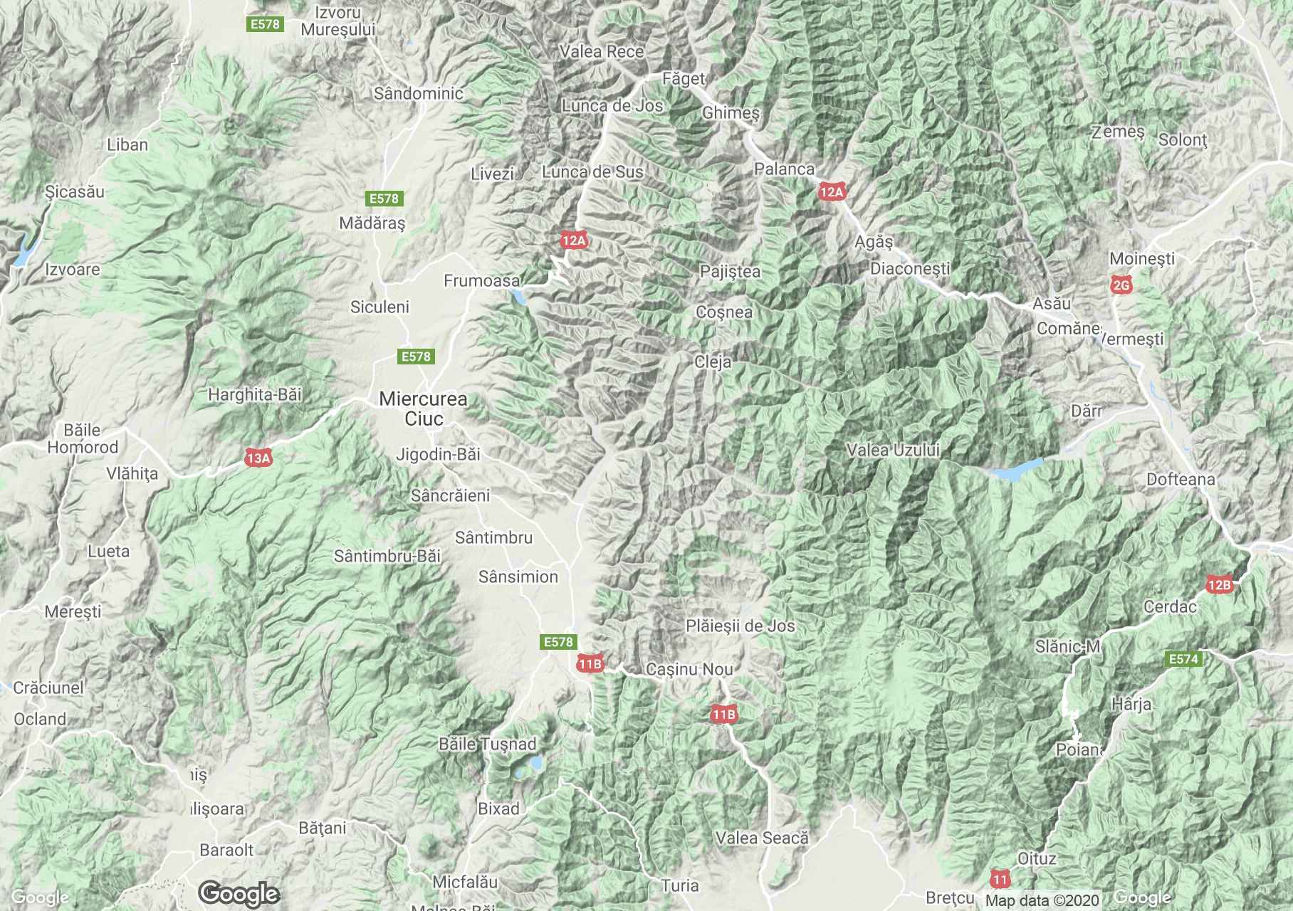 Ciuc Mountains, Interactive tourist map