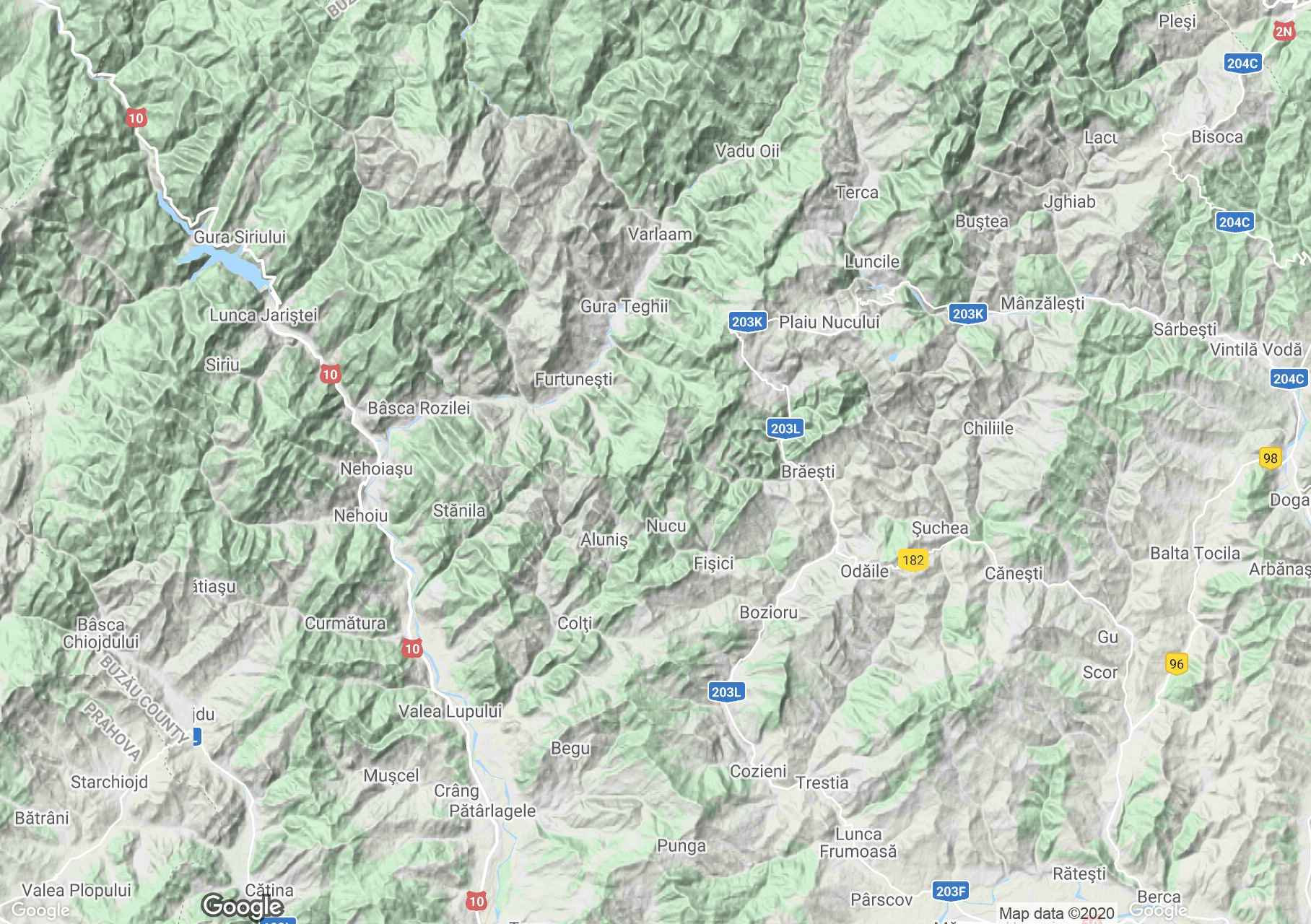 Ivăneţu-hegység interaktív turista térképe.