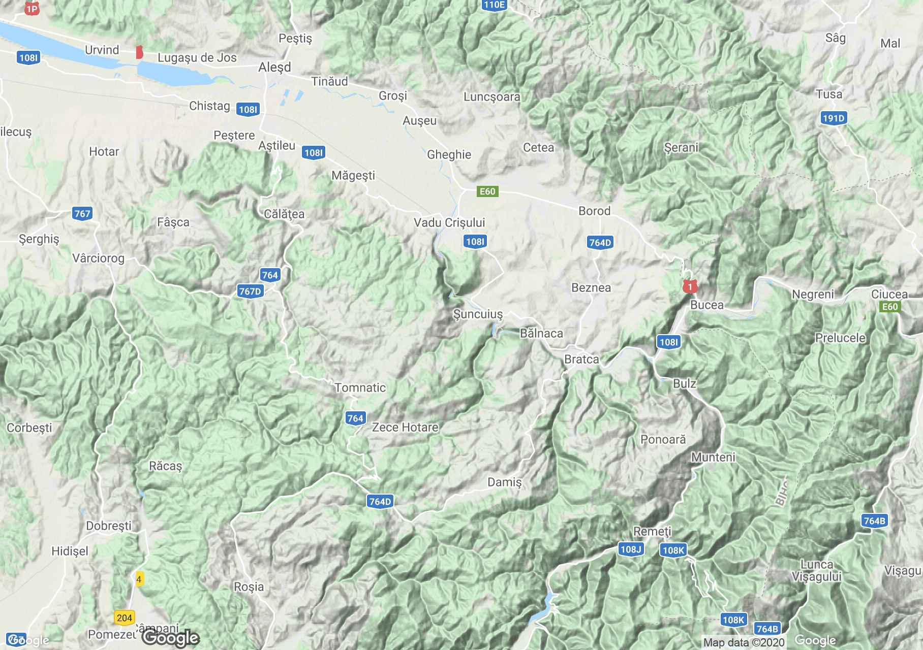 Királyerdő: A Sebes-Körös szorosa interaktív turista térképe.