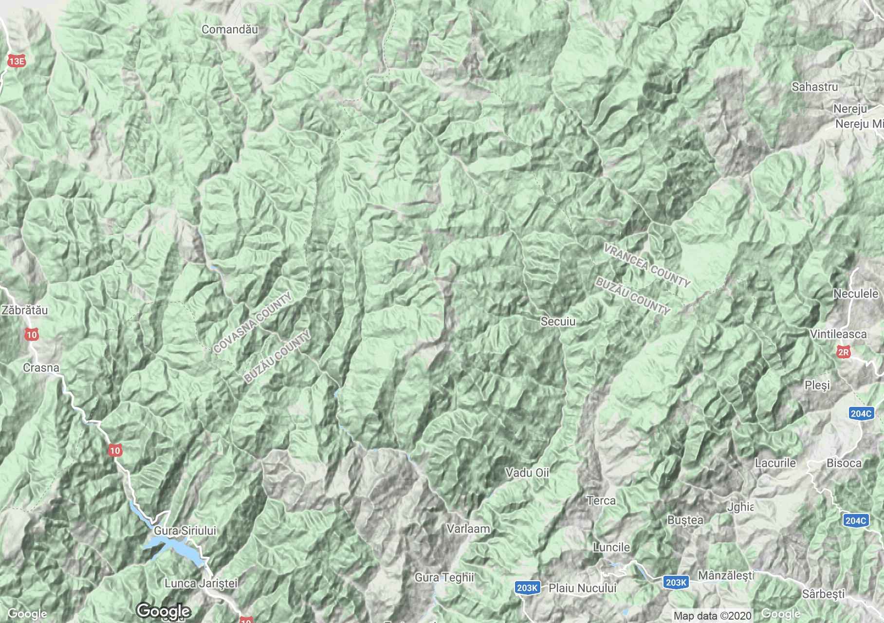 Munţii Penteleu, Harta turistică interactivă
