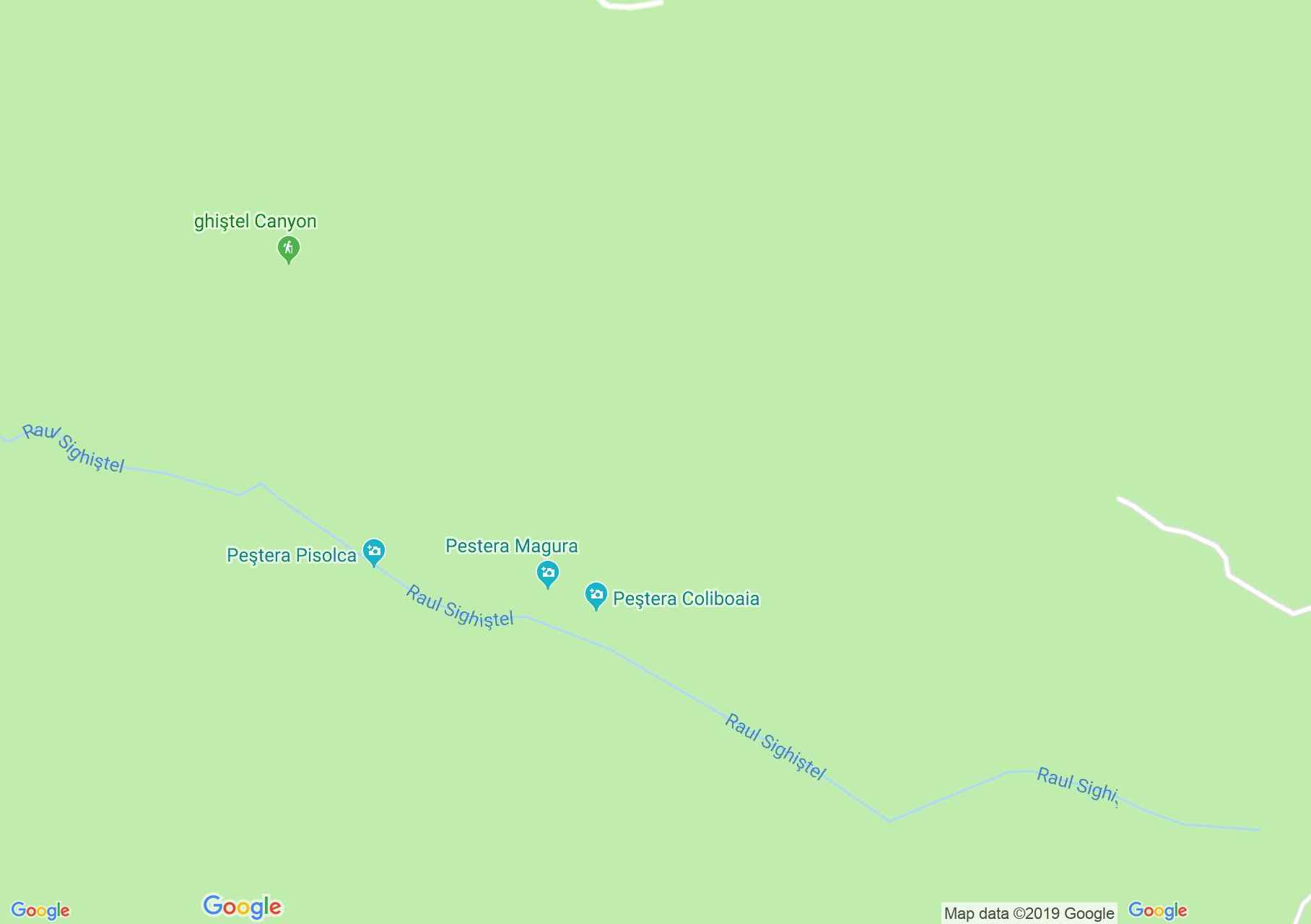 Map of Sighiştel: Sighistel gorge