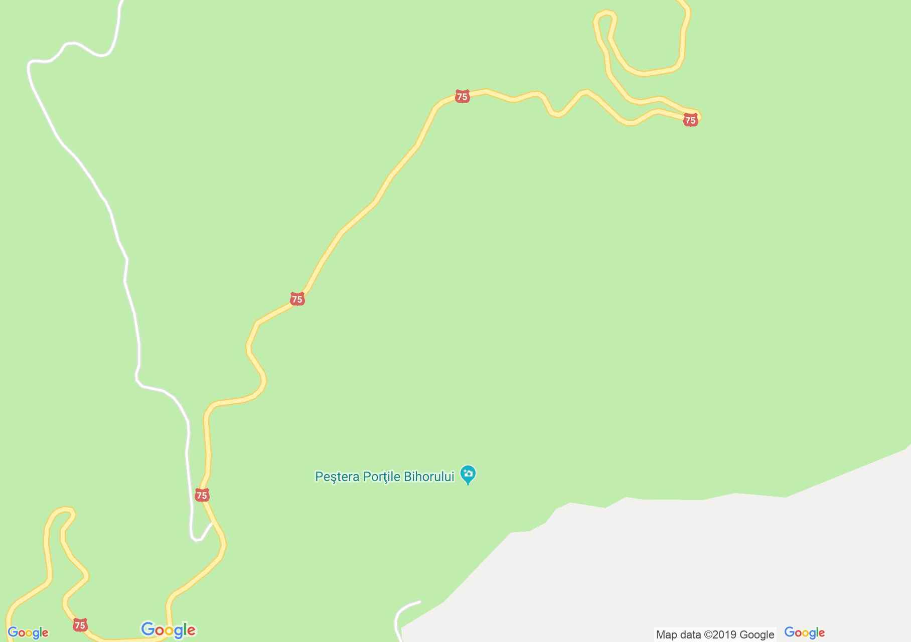 Map of Băiţa: Porţile Bihorului cave