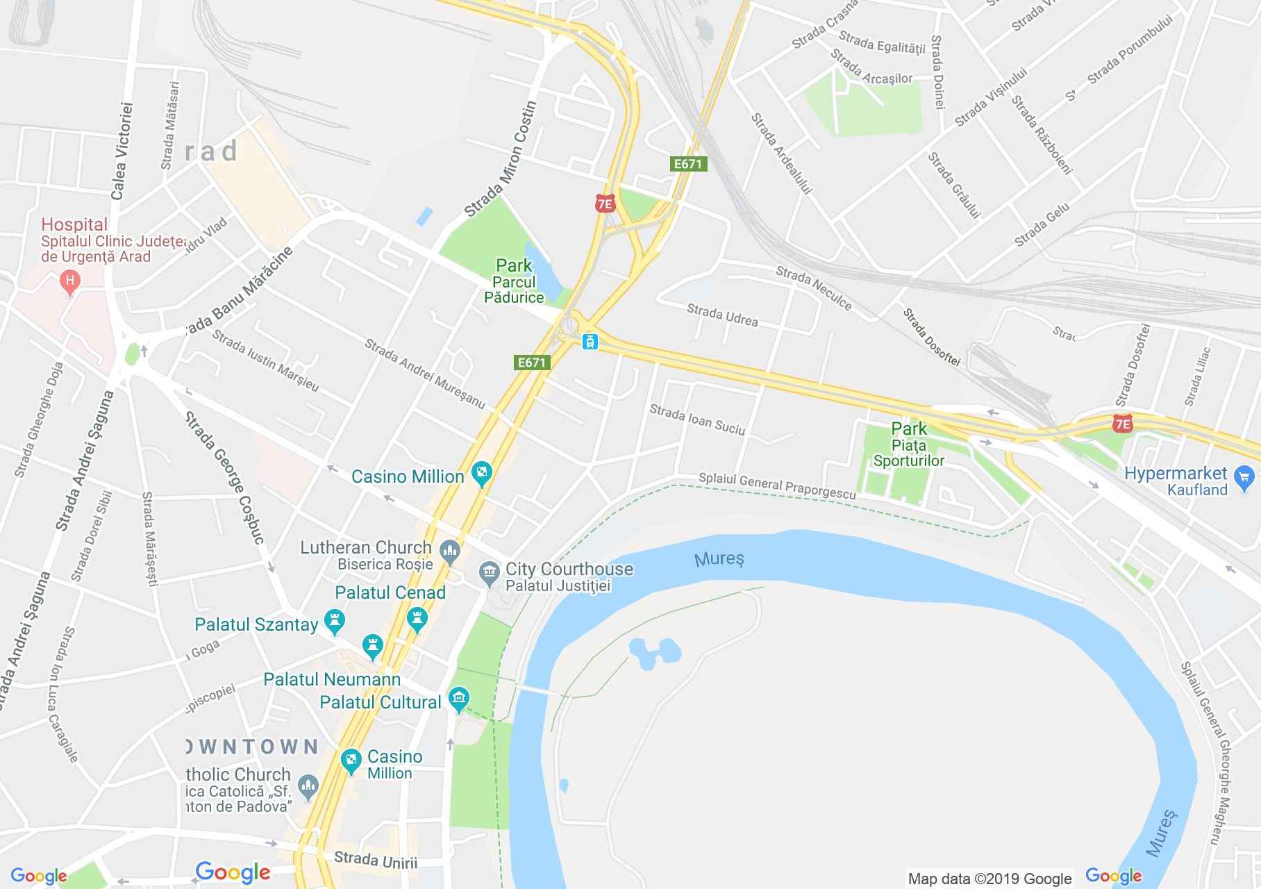 Hartă Arad: Ştrandul Neptun