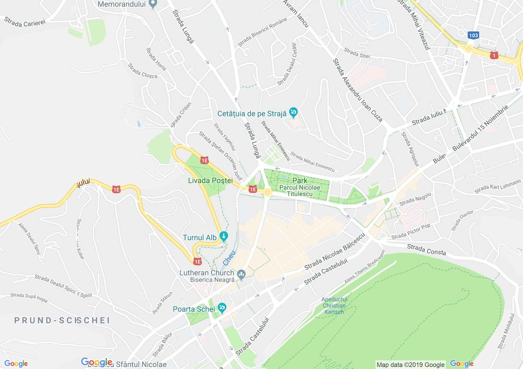 Map of Braşov: The Merchants' House, or Hirscher house