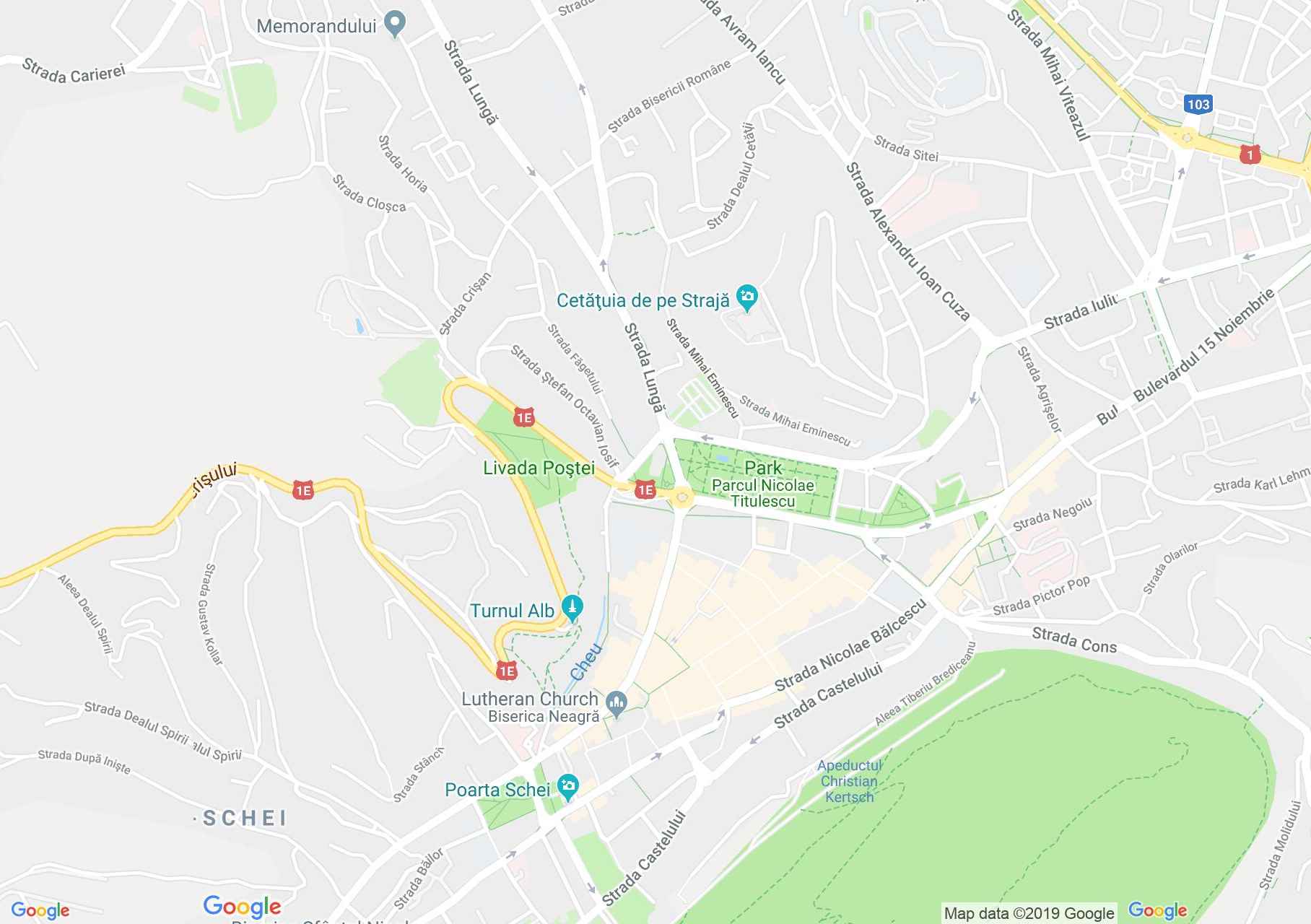 Hartă Braşov: Piata Sfatului