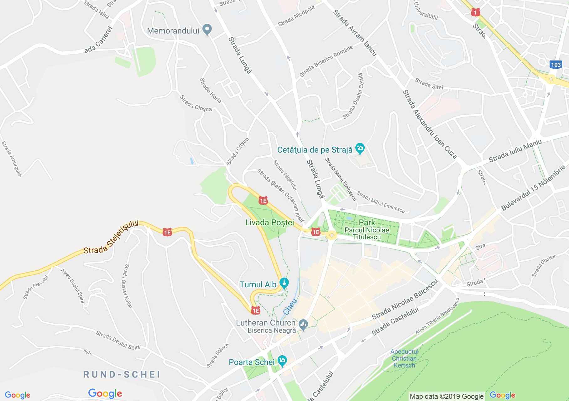 Map of Braşov: The White tower