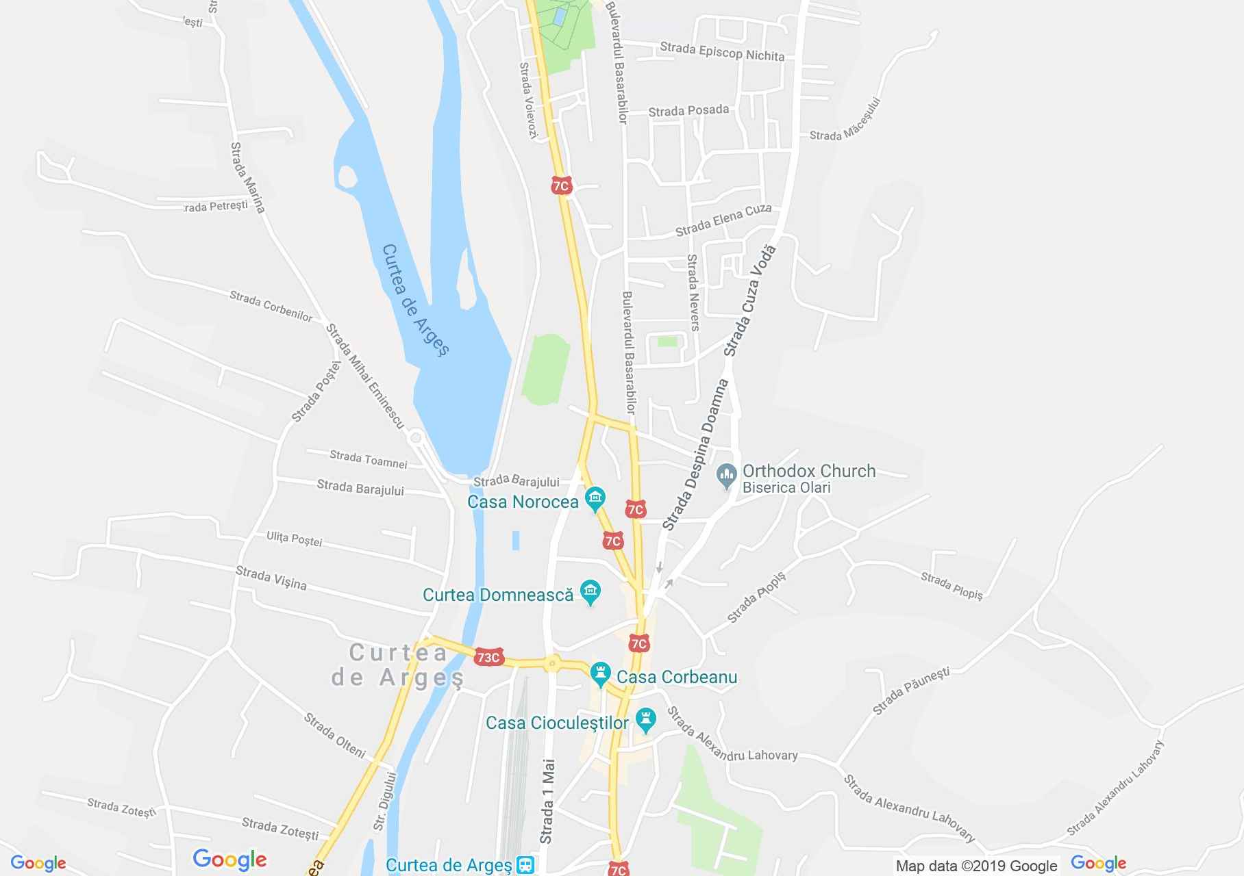 Hartă Curtea de Argeş: Muzeul municipal
