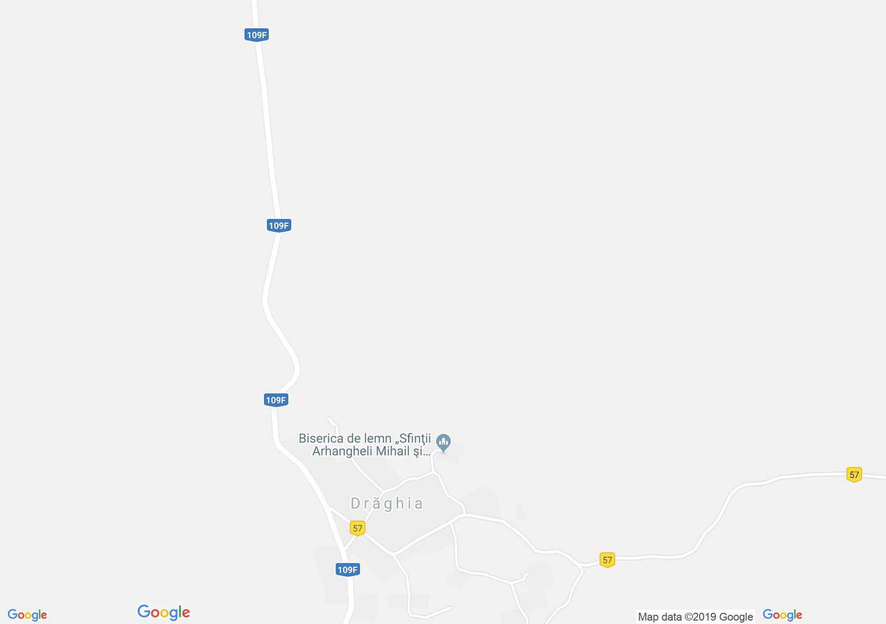 Map of Drăghia: Wooden church