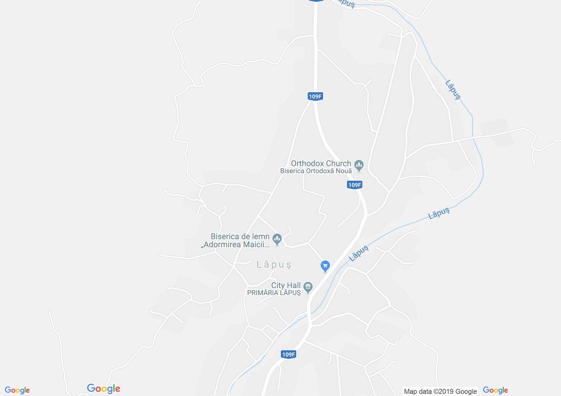 Hartă Lăpuş: Biserica catolică