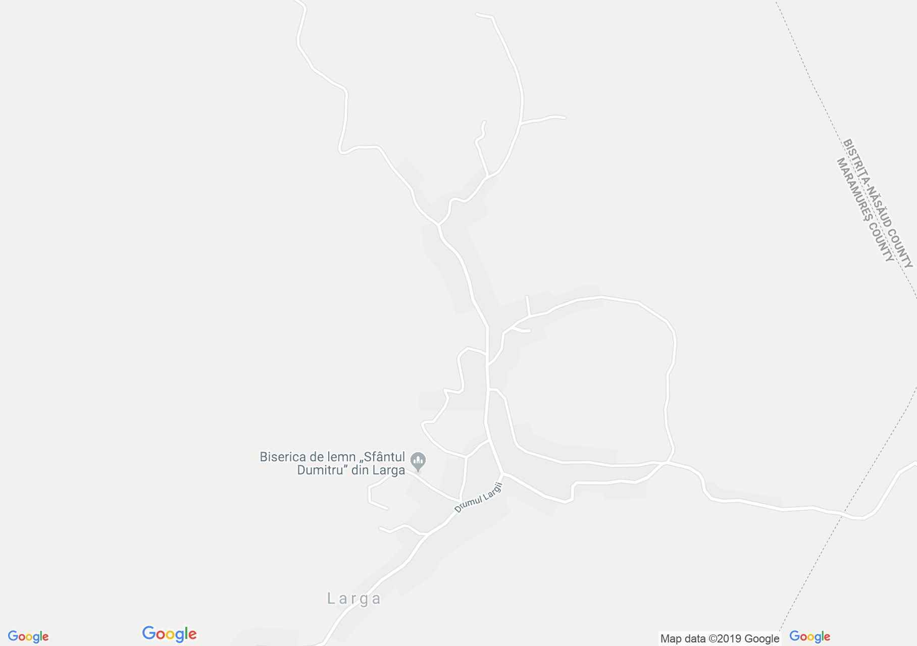 Map of Larga: Wooden church