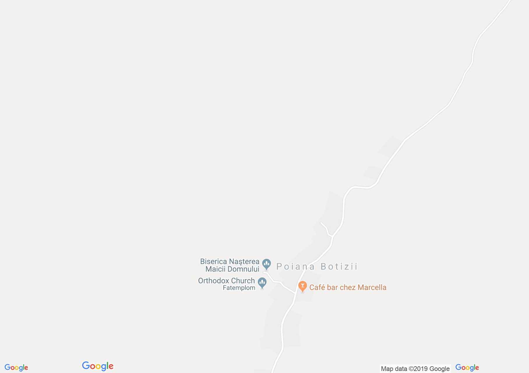 Map of Poiana Botizii: Wooden church