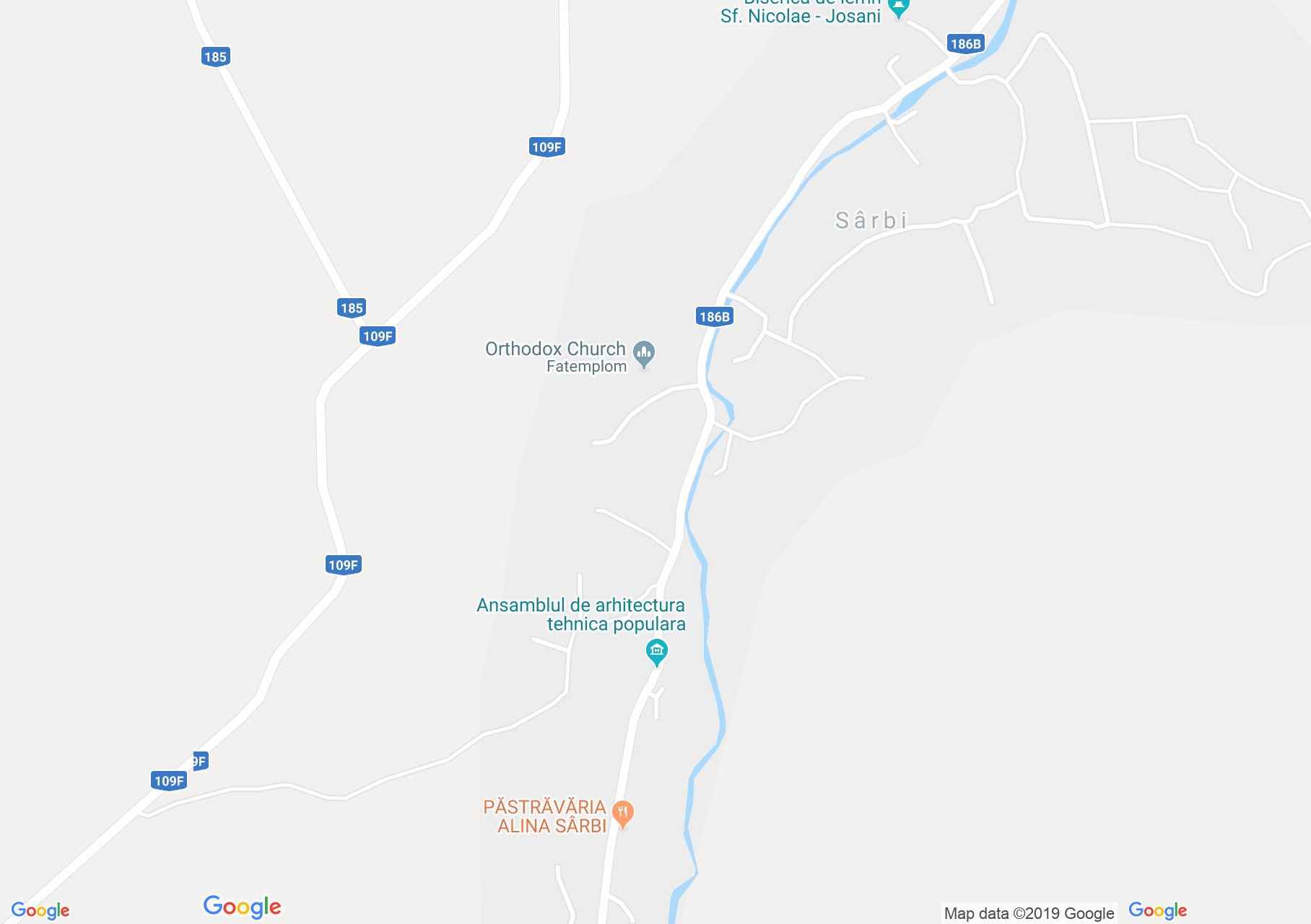 Hartă Sârbi: Moara Lorinc