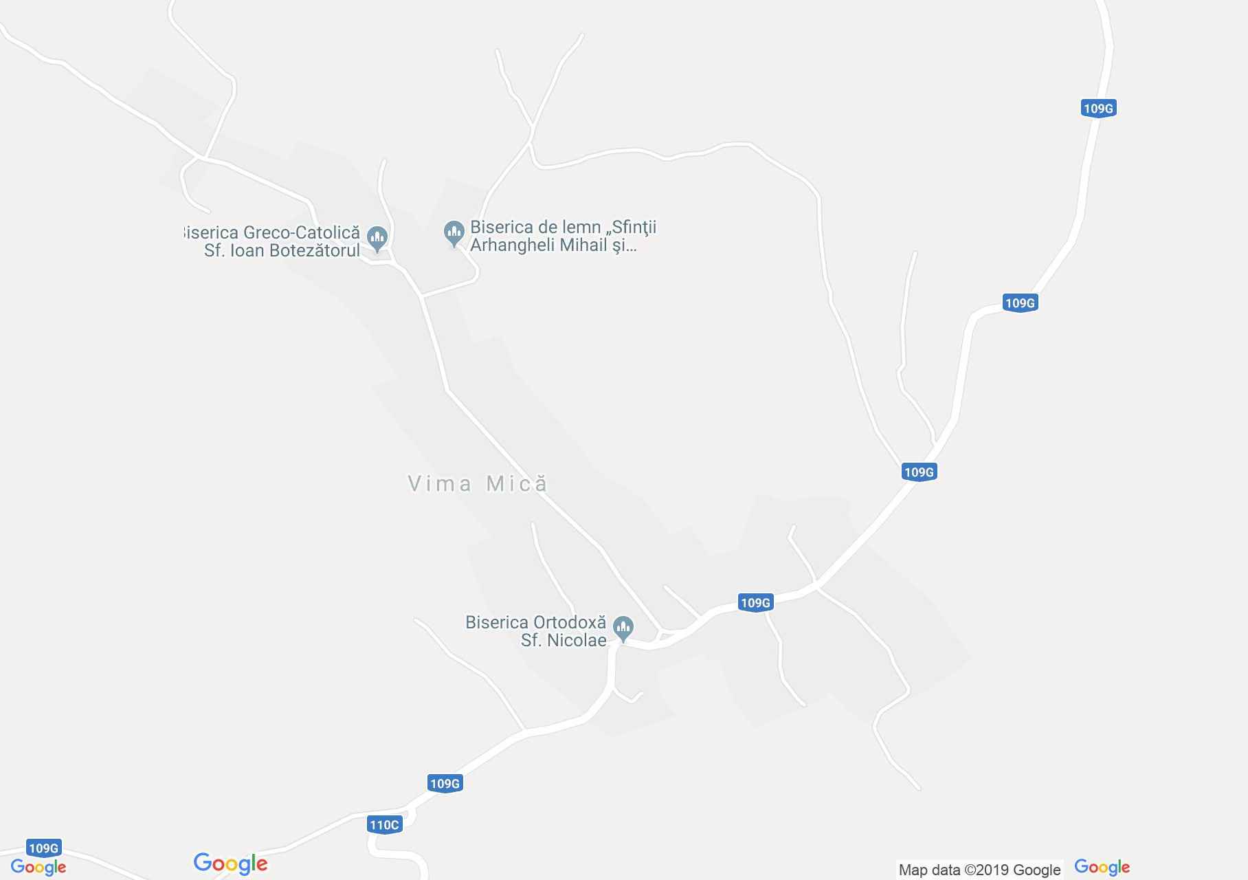 Map of Vima Mică: Orthodox church