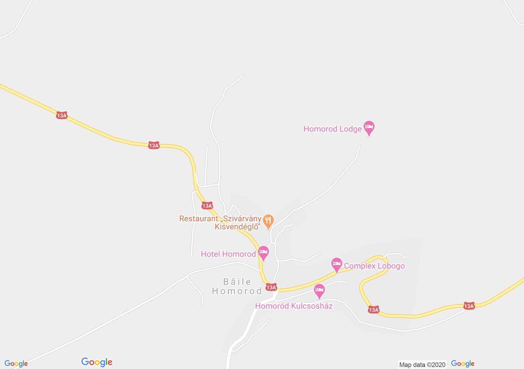 Hartă Băile Homorod: Capela catolică