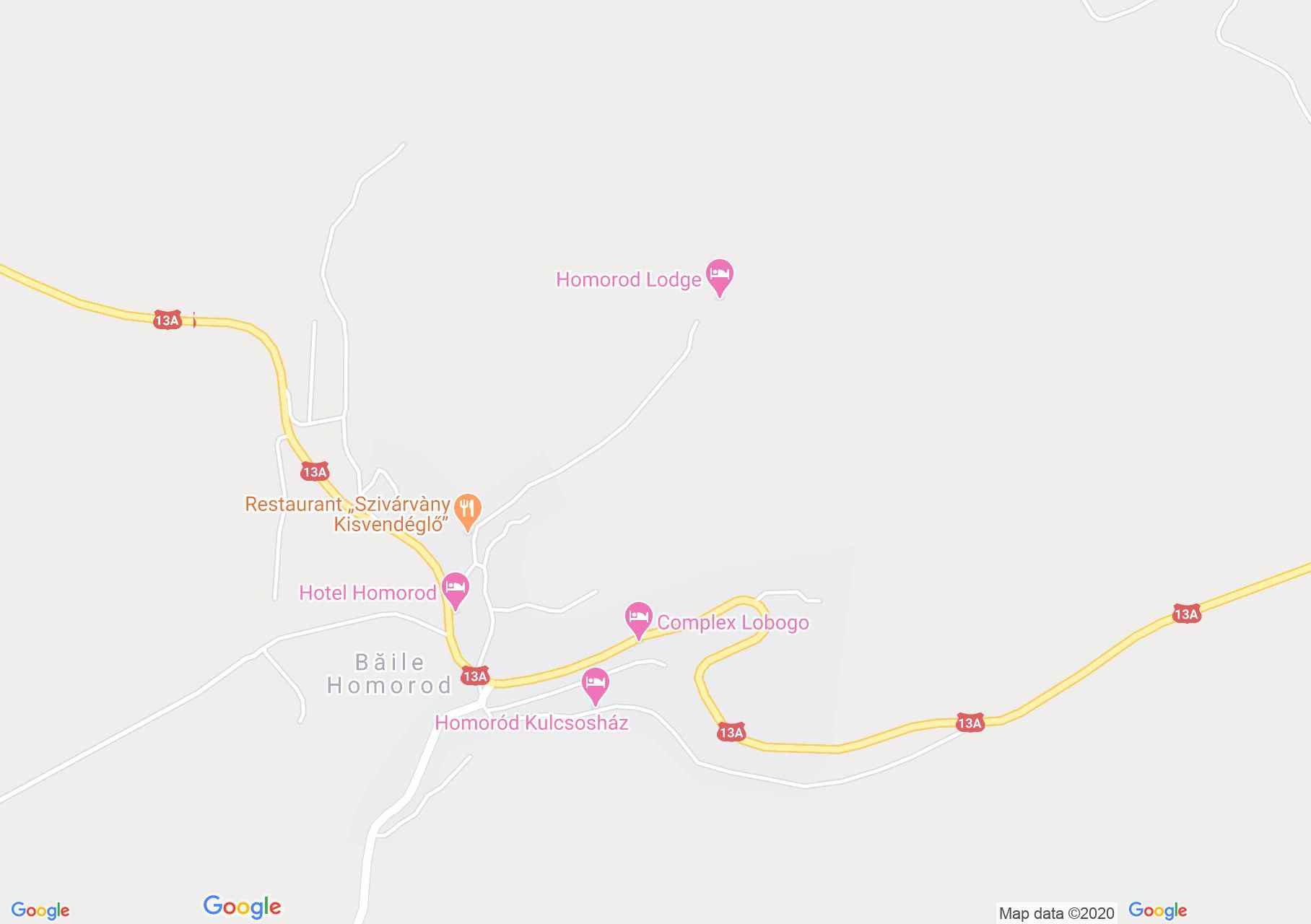 Hartă Băile Homorod: Pârtia