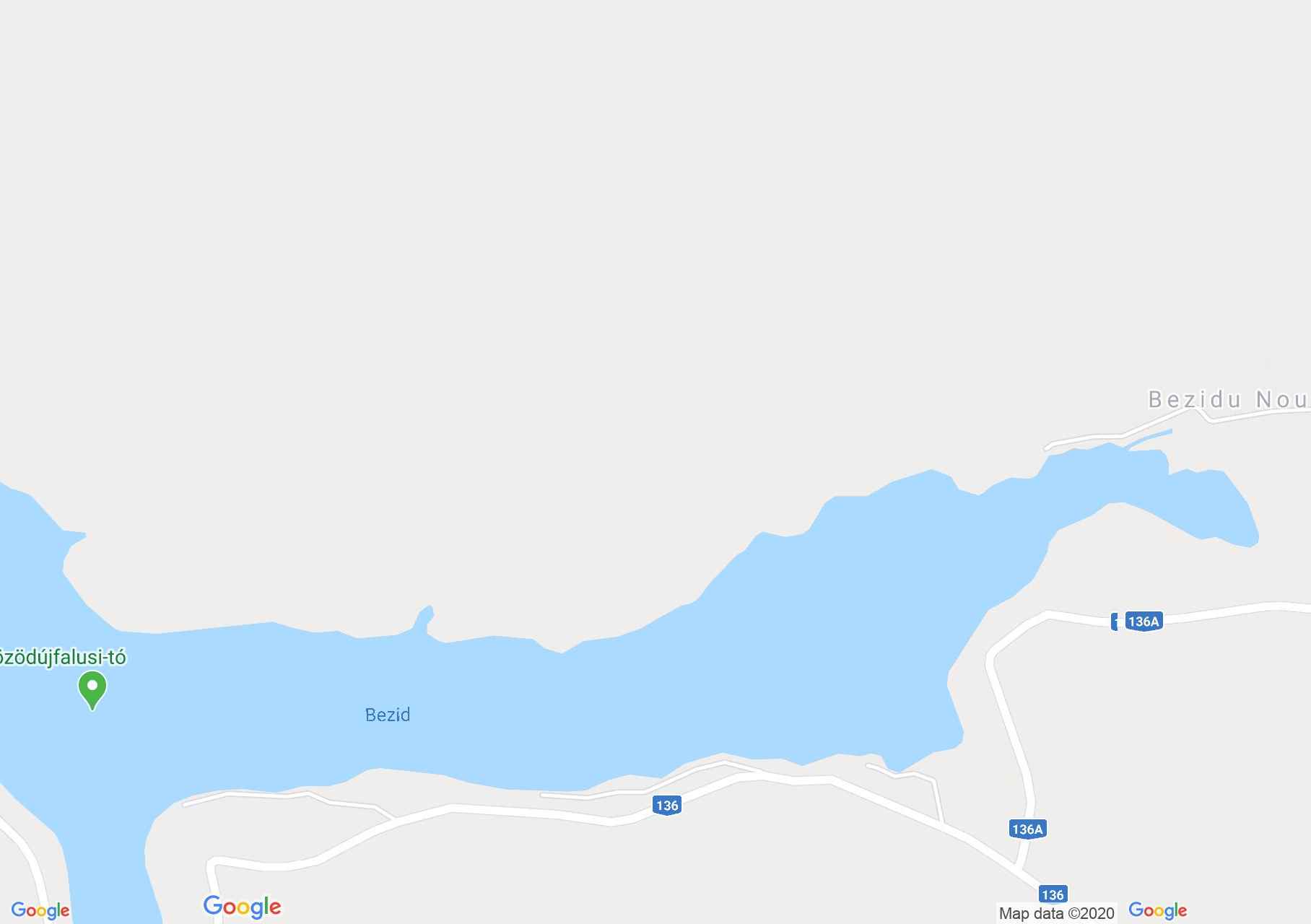 Hartă Bezidu Nou: Lacul Bezid