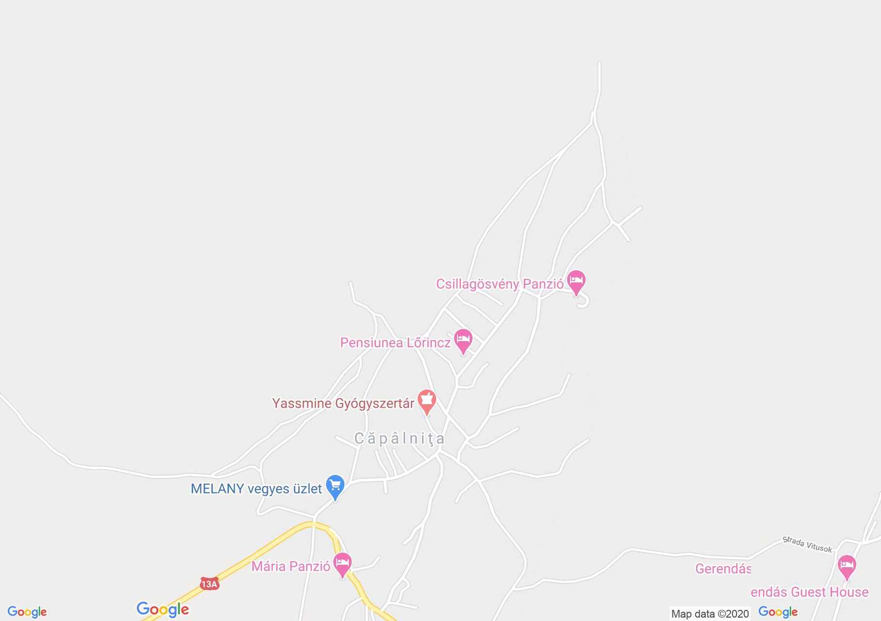 Hartă Căpâlniţa: Biserica catolică