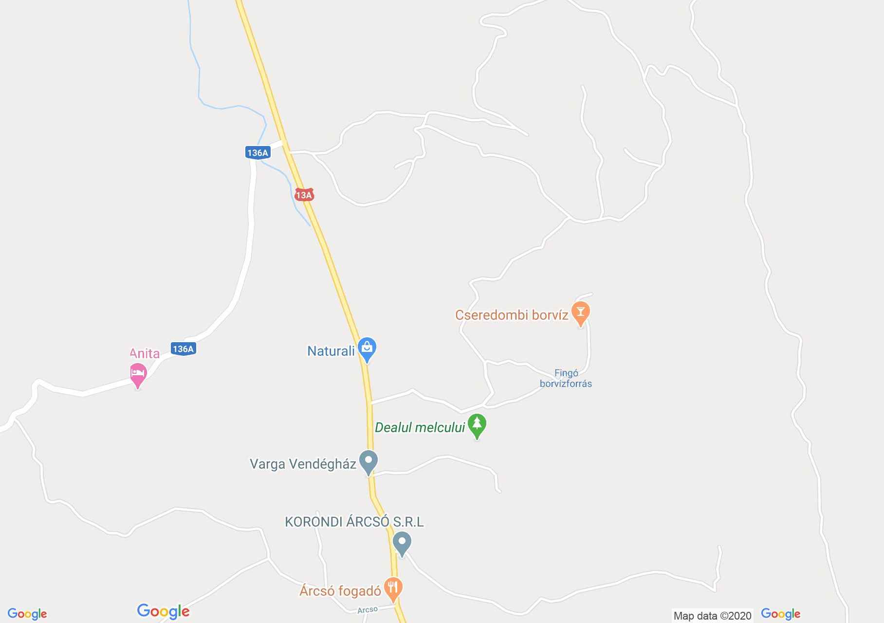 Hartă Corund: Baile sarate