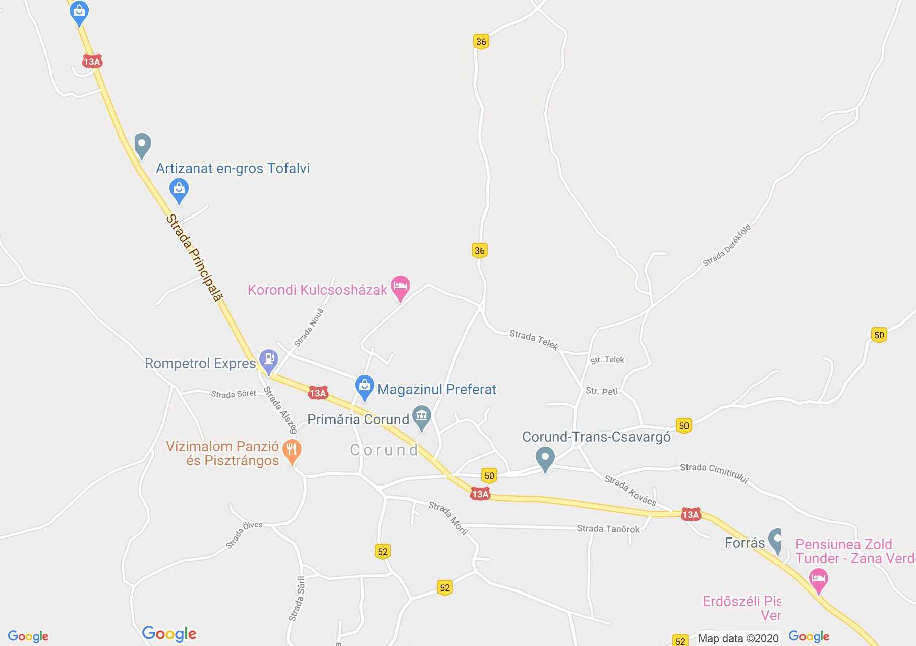 Hartă Corund: Muzeul satului