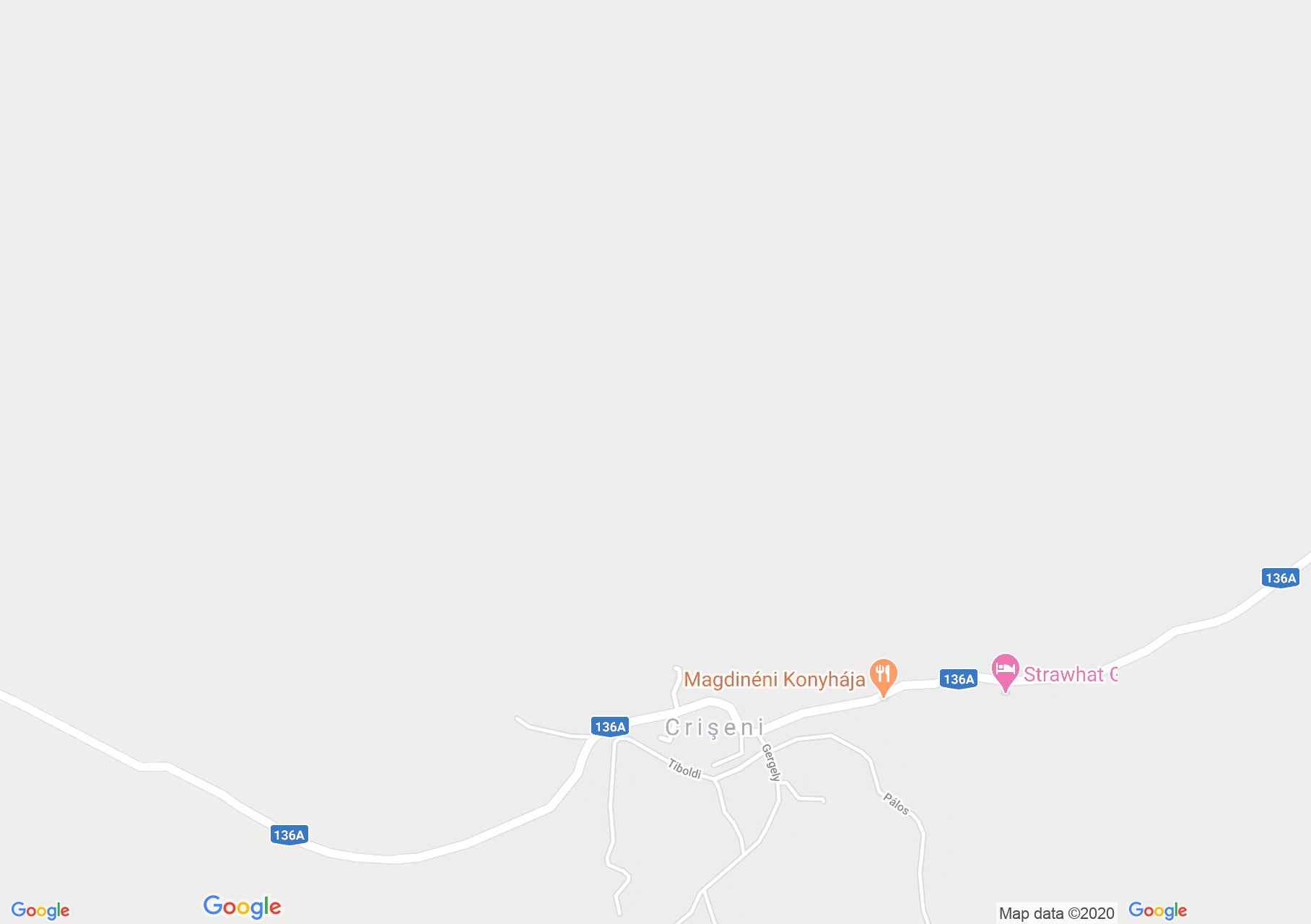 Map of Crişeni: Reformed church