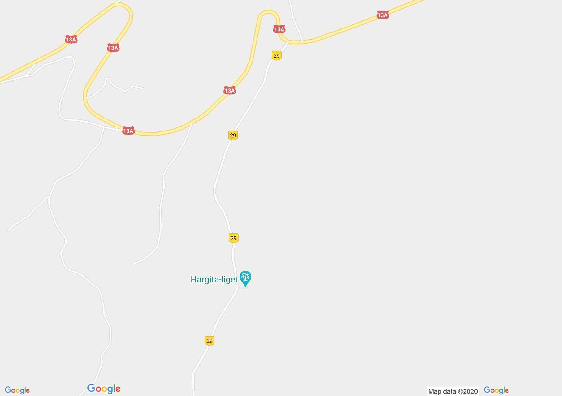 Hartă Vlahiţa: Rezervatia Dumbrava Harghitei