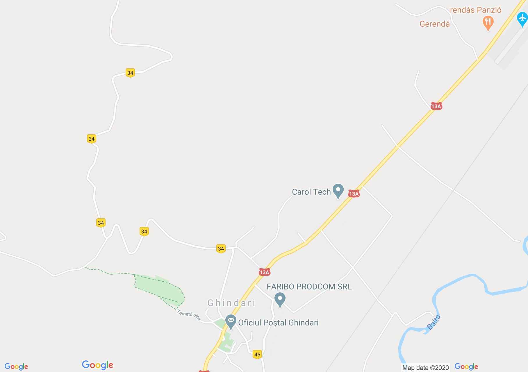 Map of Ghindari