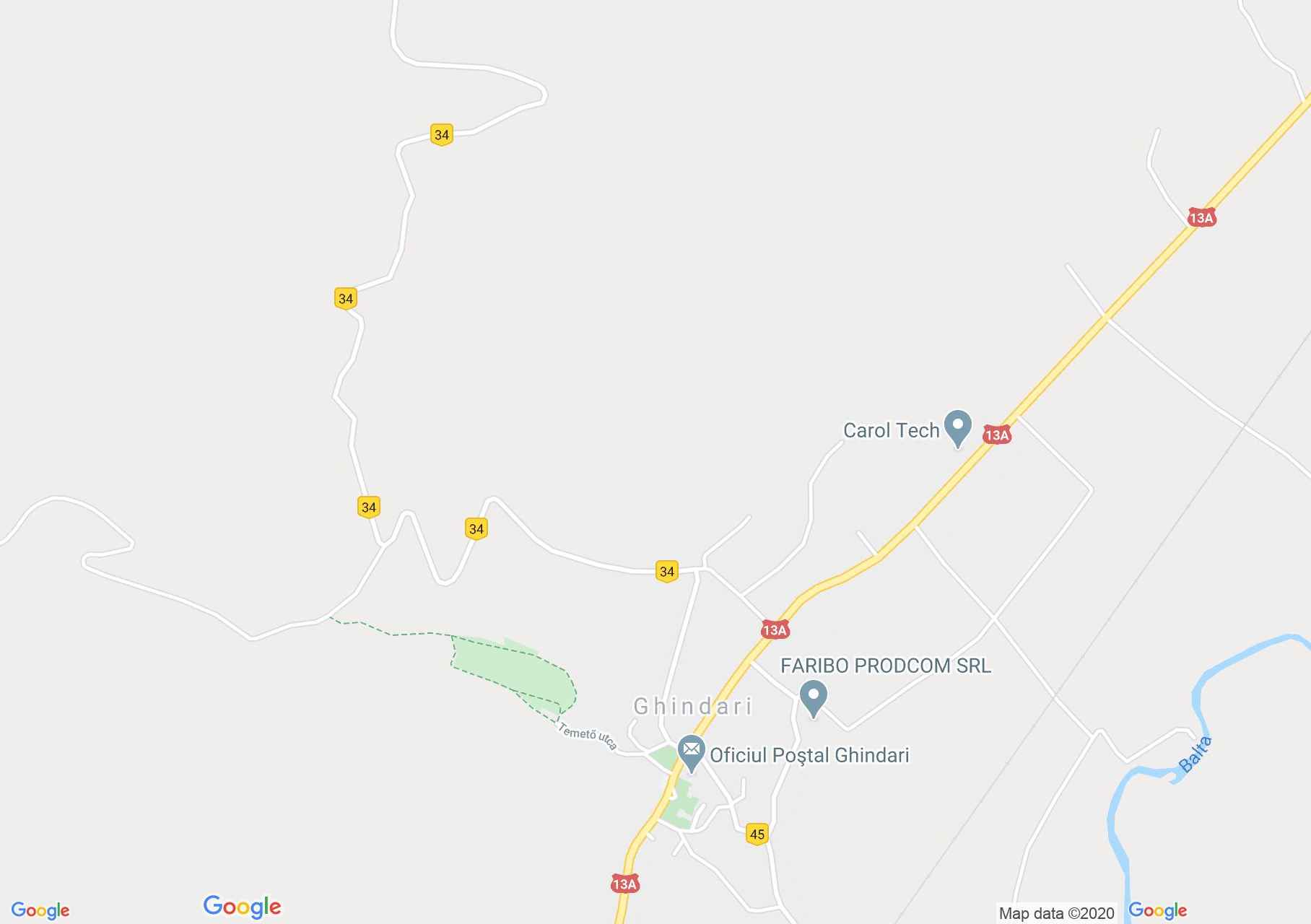 Map of Ghindari: Wesselényi school