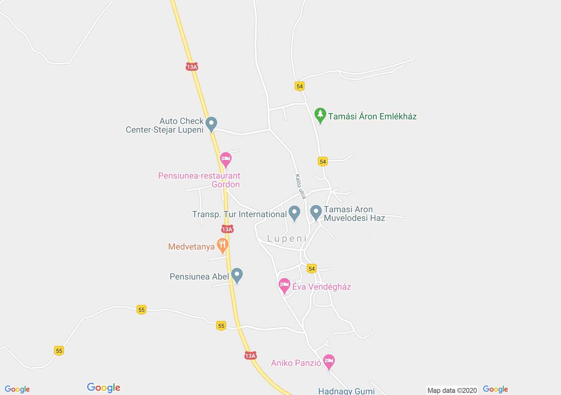 Map of Lupeni: Singer's house