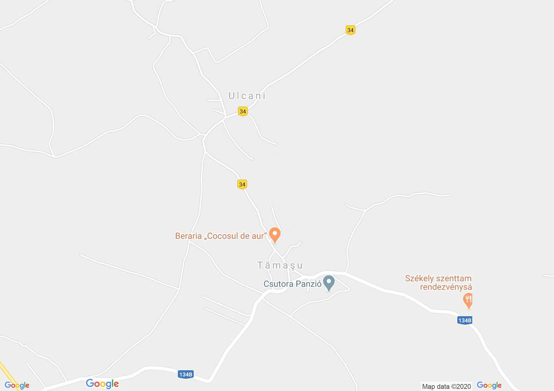 Hartă Tămaşu: Biserica catolică