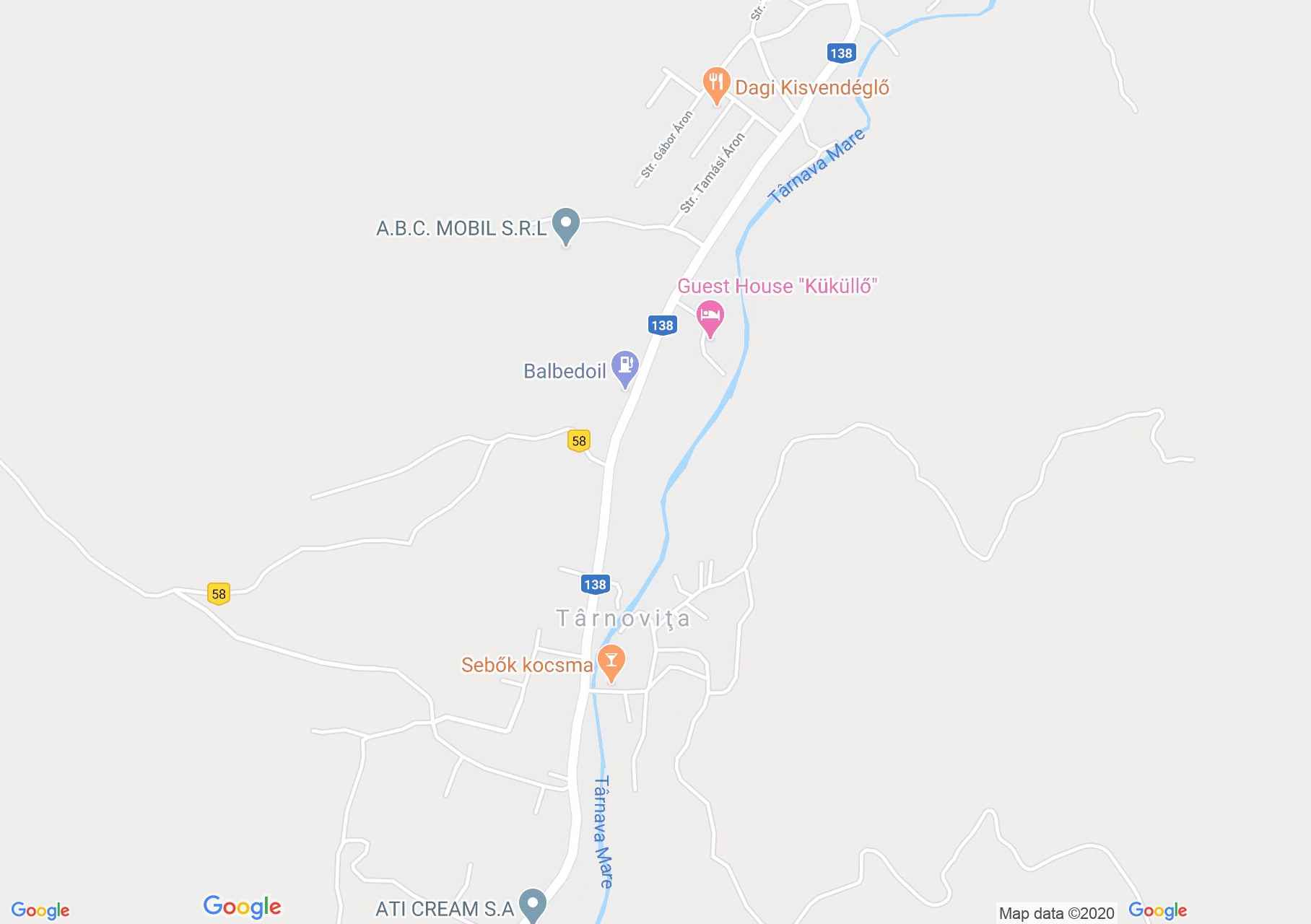 Hartă Târnoviţa: Biserica catolică