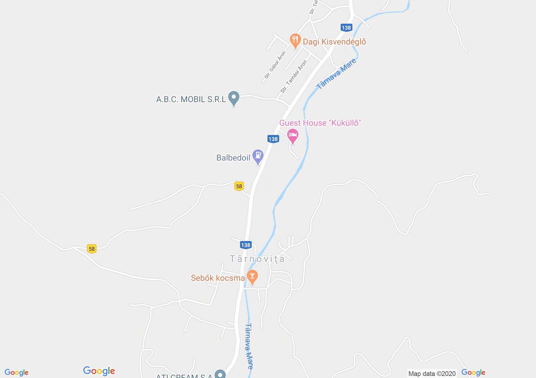 Hartă Târnoviţa: Parohia catolică